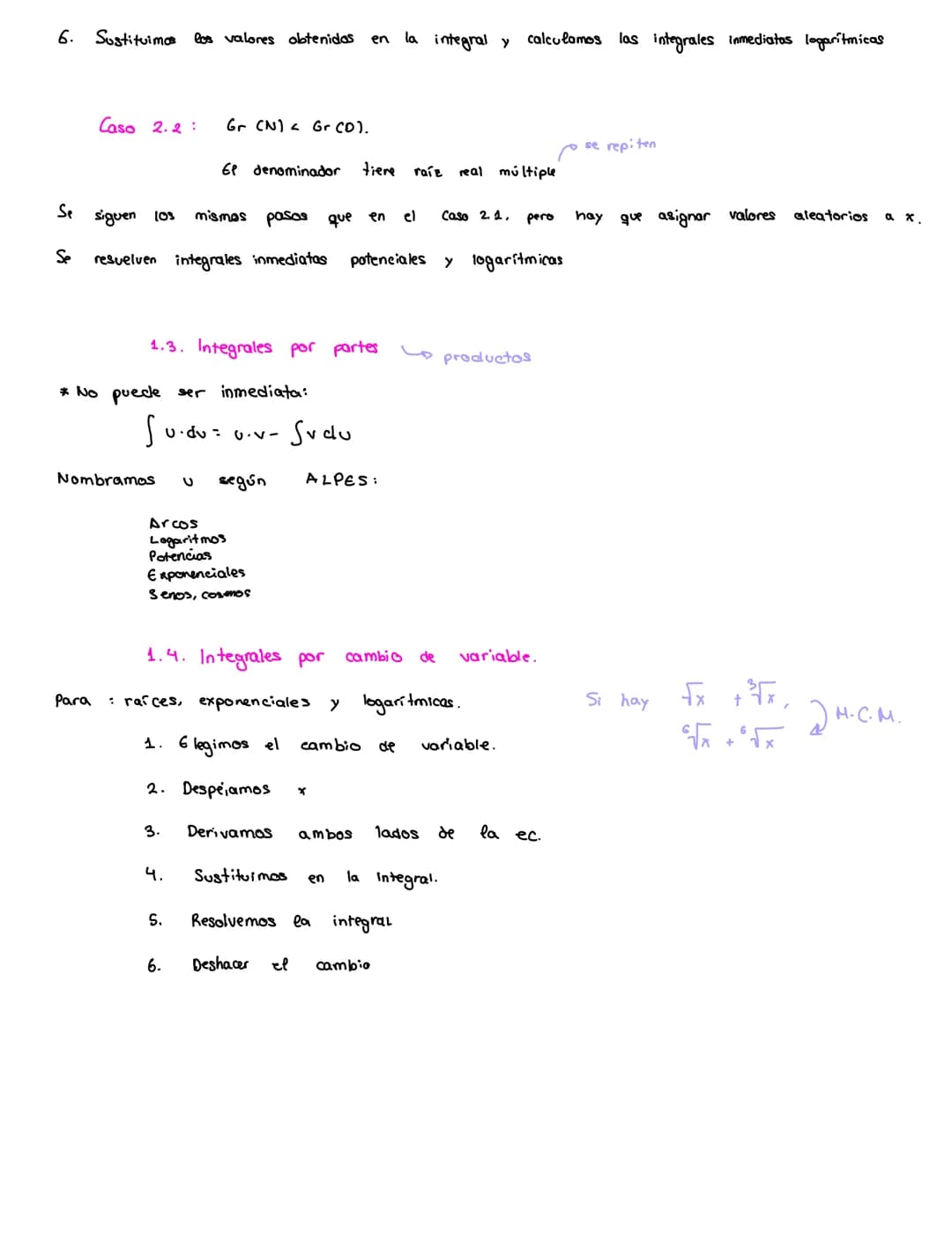 INTEGRALES INDEFINIDAS – página 3