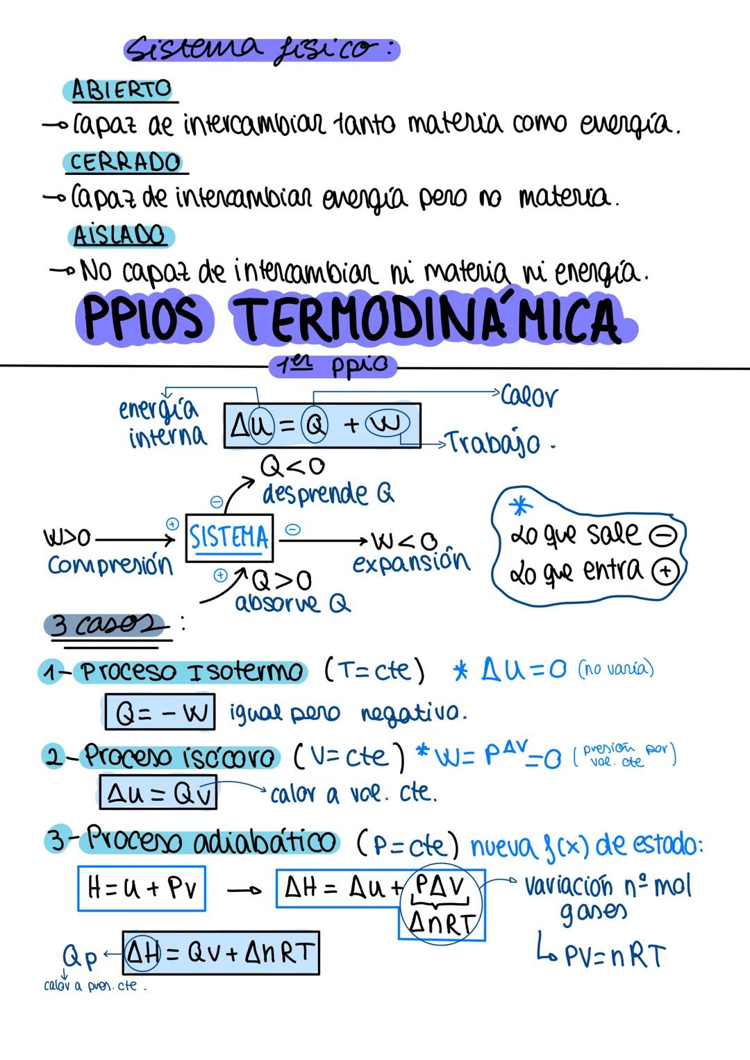 # Termoquímica
y cinética . --- OCR Start ---
Sistema fisico:
ABIERTO
→capaz de intercambiar tanto materia como energía.
CERRADO
→Capaz de i