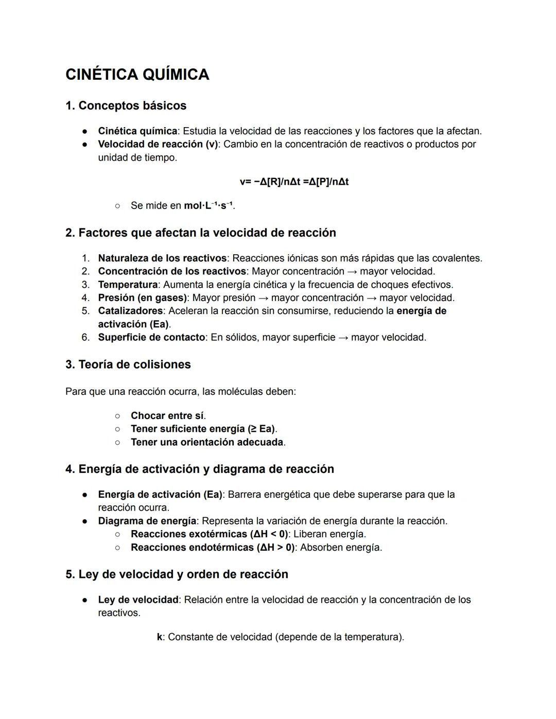 Termodinámica y cinética química
TERMODINÁMICA QUÍMICA
1. Conceptos básicos
• Sistema termodinámico: Parte del universo que se estudia.
◦ Ab