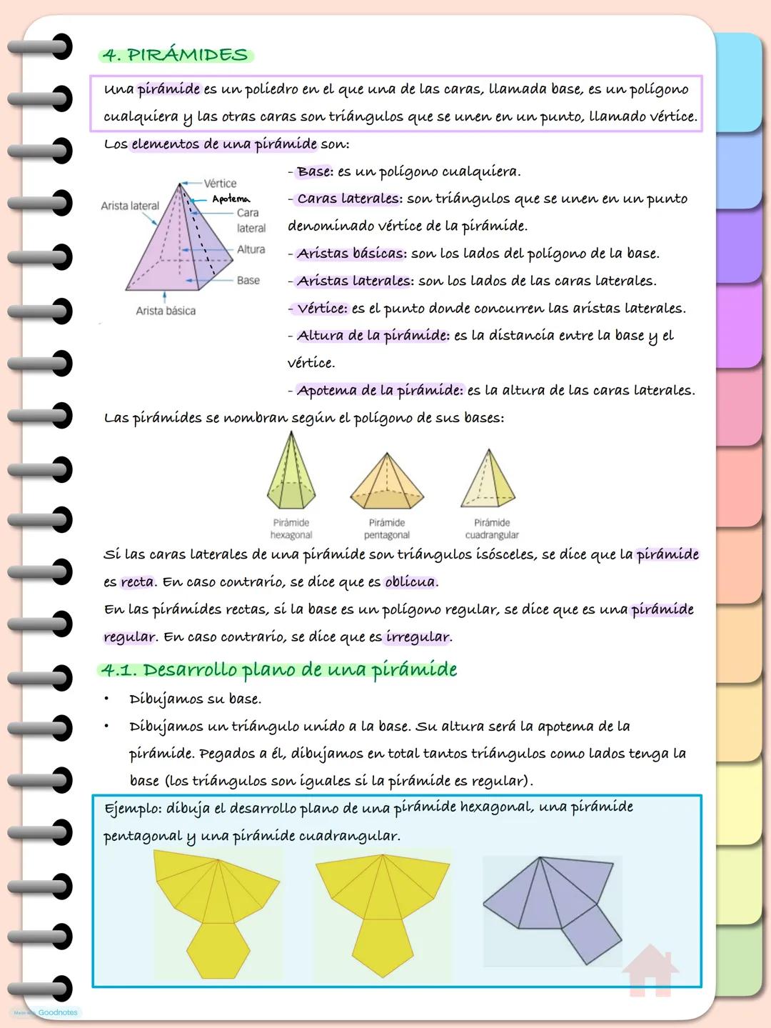 Tema 10. Geometría espacial
1. POLIEDROS
un poliedro es un cuerpo geométrico limitado por caras en forma de polígonos.
Los elementos de un p
