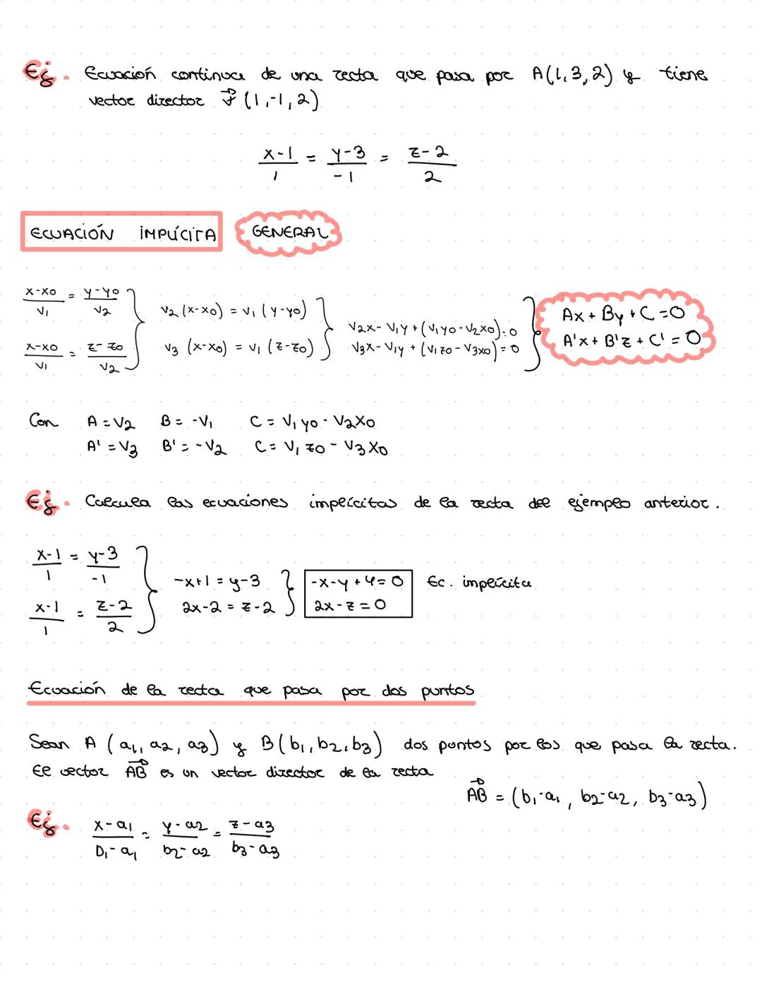 --- OCR Start ---
Geometría
Recta en ee espacio
• Una recta renee espacio viene determinada por:
ECUACIÓN VECTORIAL
OP
= Opo + t
un ponto P