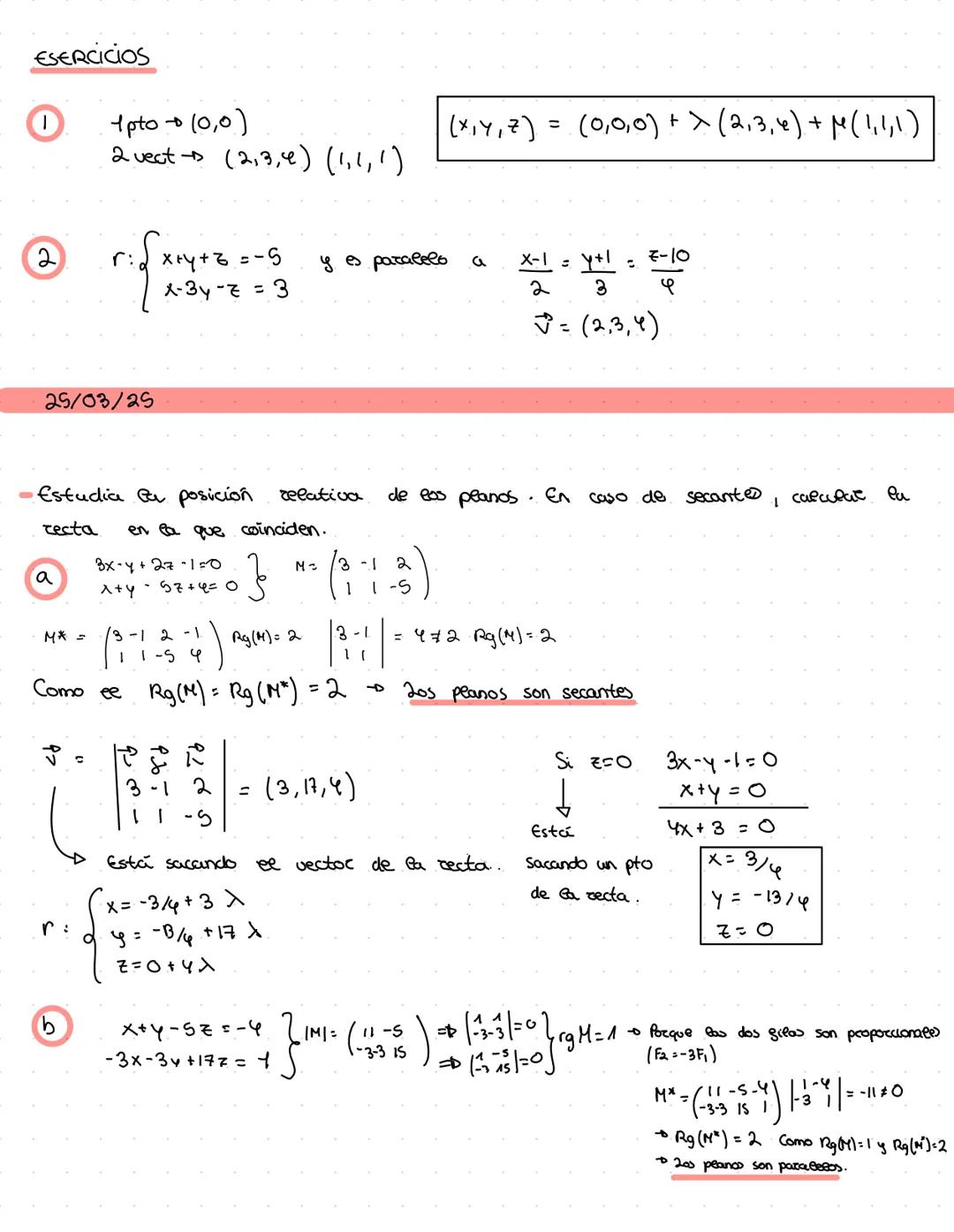 --- OCR Start ---
Geometría
Recta en ee espacio
• Una recta renee espacio viene determinada por:
ECUACIÓN VECTORIAL
OP
= Opo + t
un ponto P