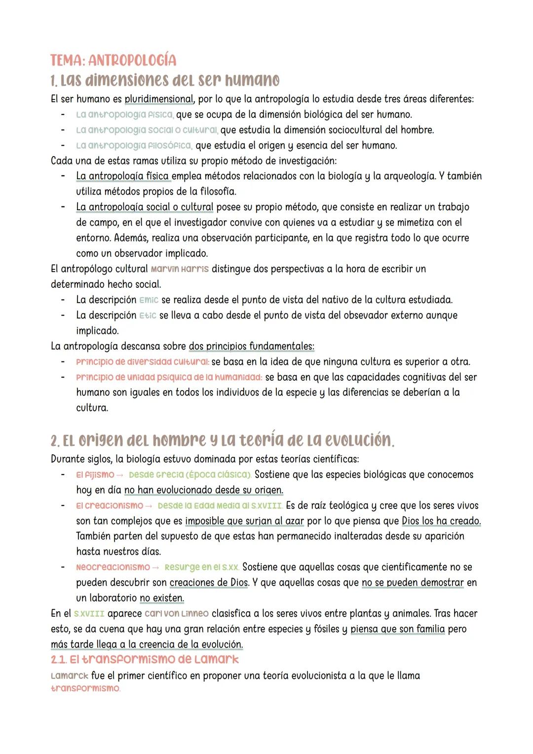TEMA: ANTROPOLOG
1. Las dimensiones del ser humano
El ser humano es pluridimensional, por lo que la antropolog
la antropologia Pisica, que
