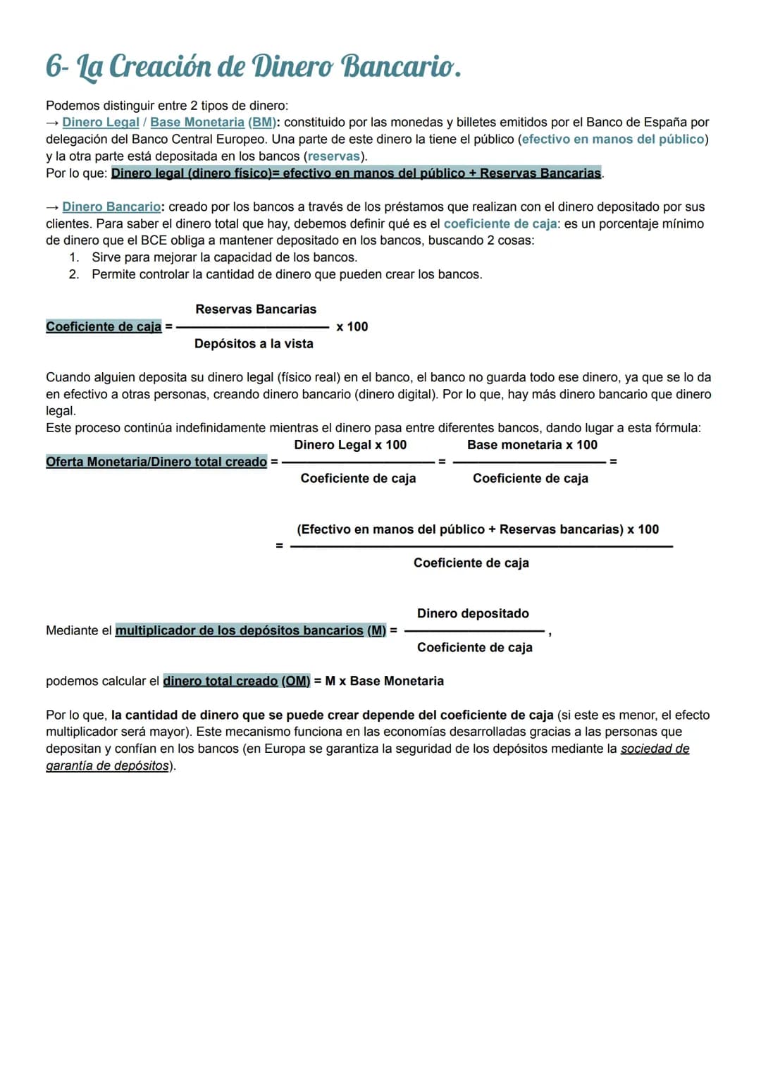 Tema 10: El Dinero y la Inflación.
ÍNDICE
1- Origen y Evolución del Dinero.
2- El Dinero: Definición y Funciones.
3- La Oferta Monetaria.
4