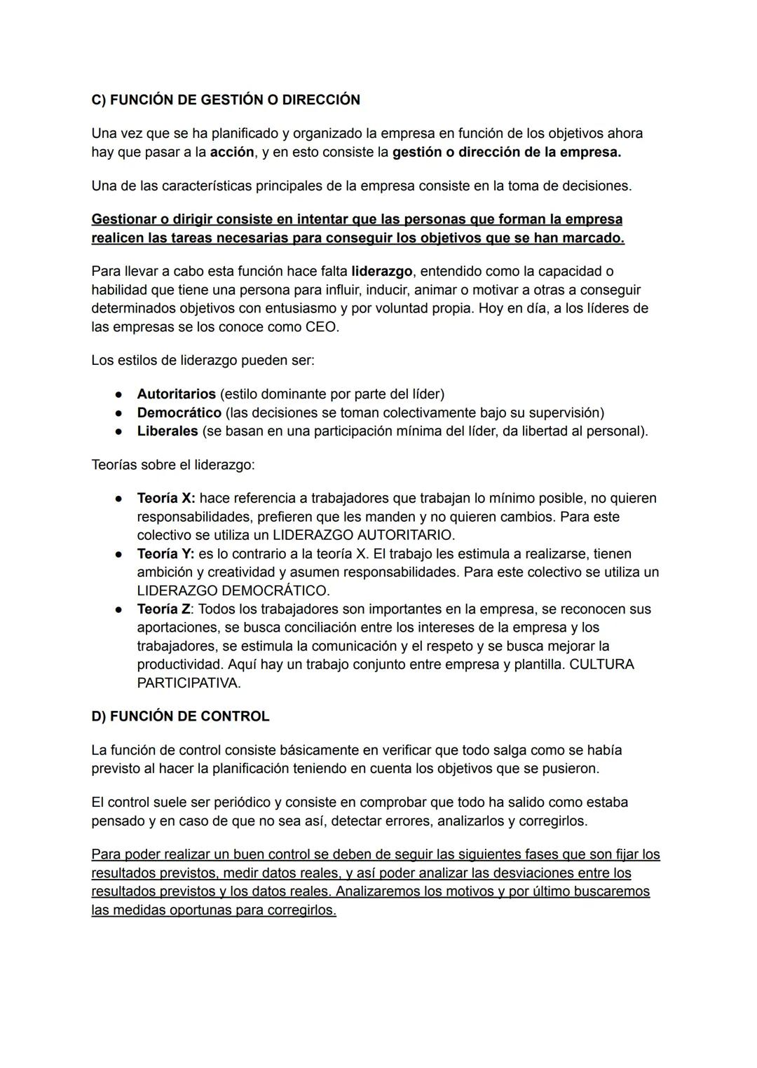 TEMA 3-LA ORGANIZACIÓN EN LA EMPRESA
1- LAS FUNCIONES INTERNAS DE LA EMPRESA.
La empresa se divide en una serie de áreas funcionales o depar