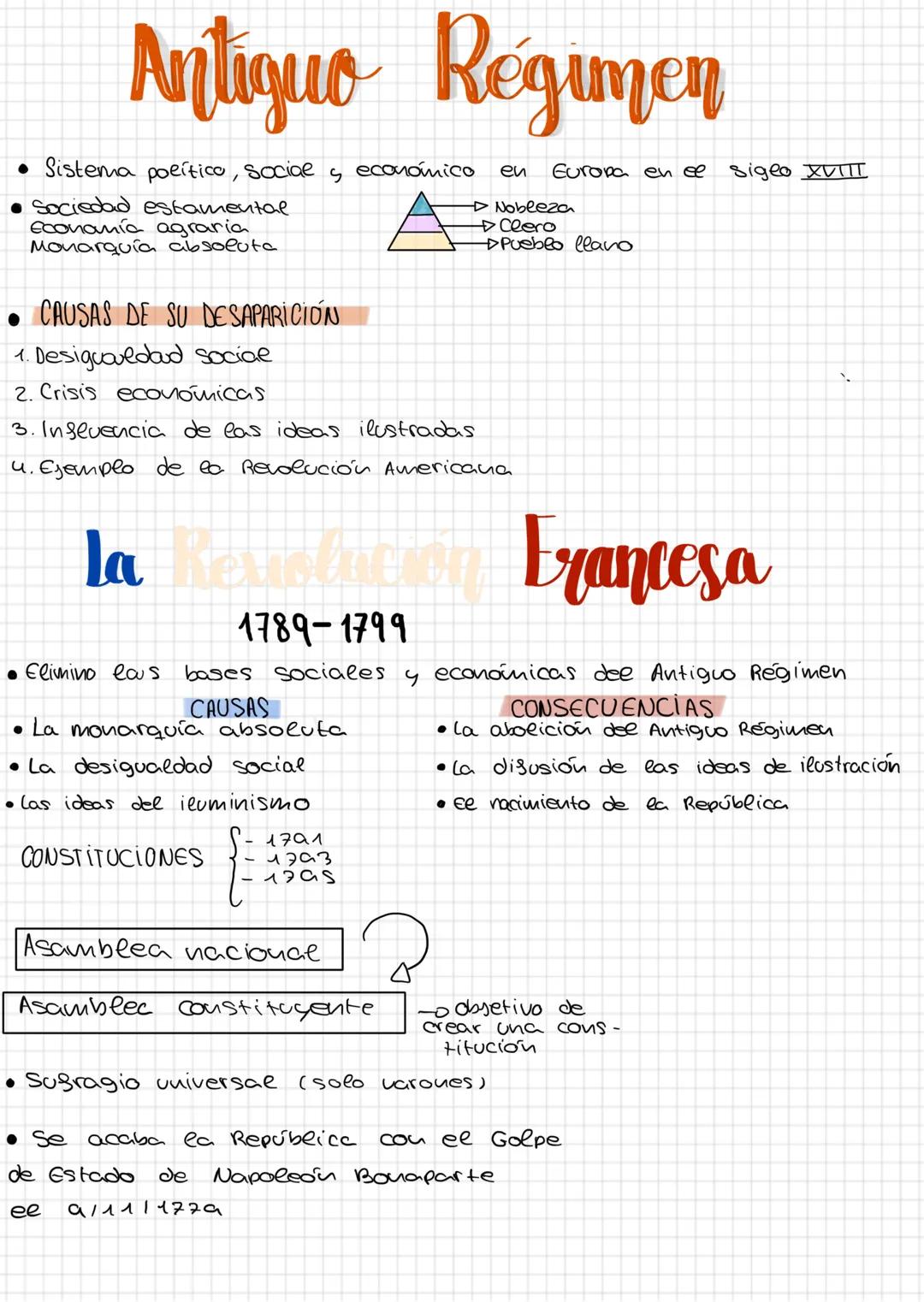 Antiquo Régimen
• Sistema político, social y económico en Europa en el siglo XVIII
• Sociedad estamental
Economía agraria
Monarquía absoluta