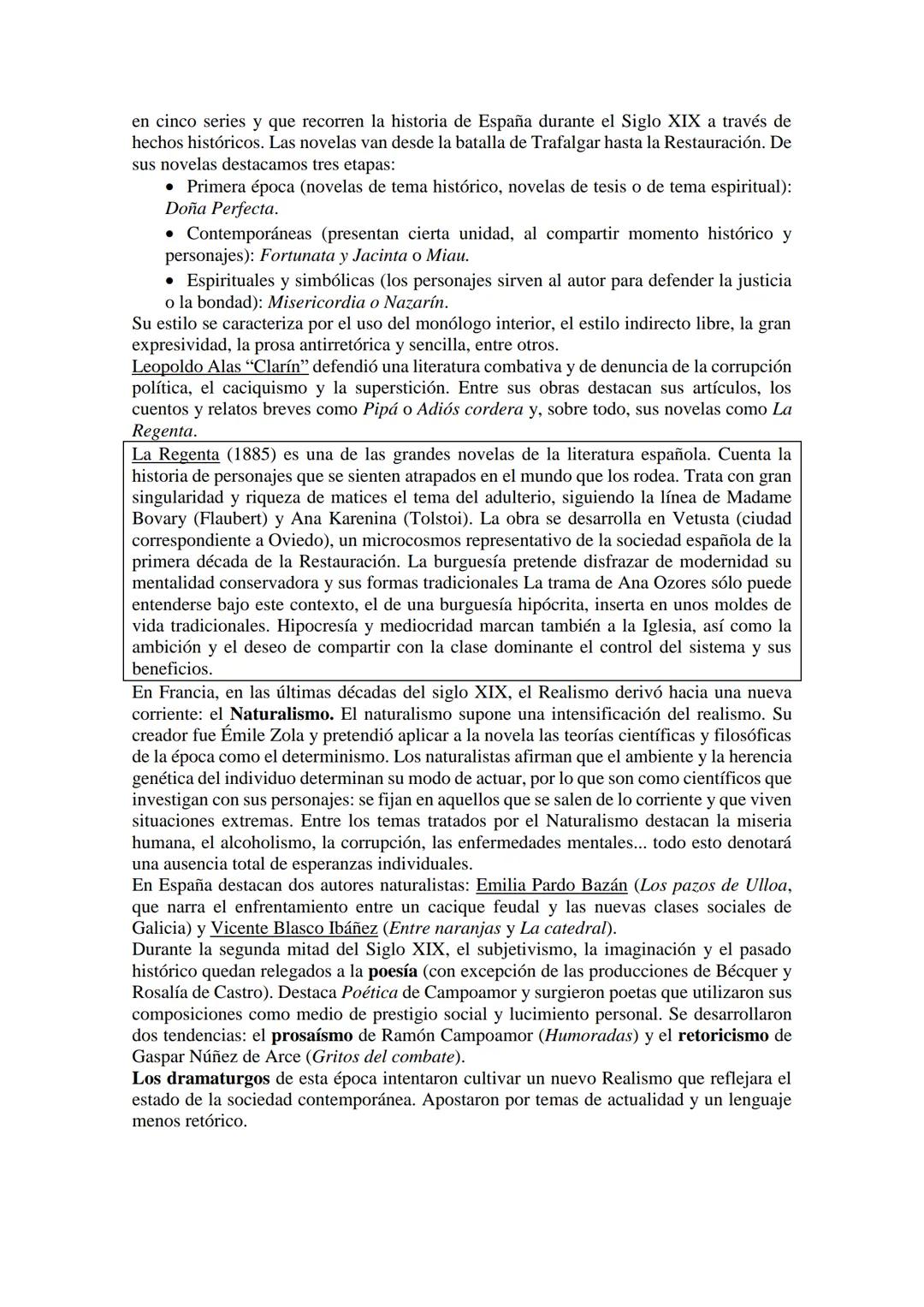 El realismo y el naturalismo: la novela. La poesía y el teatro en la segunda mitad
del siglo XIX
A mediados del siglo XIX, una nueva corrien