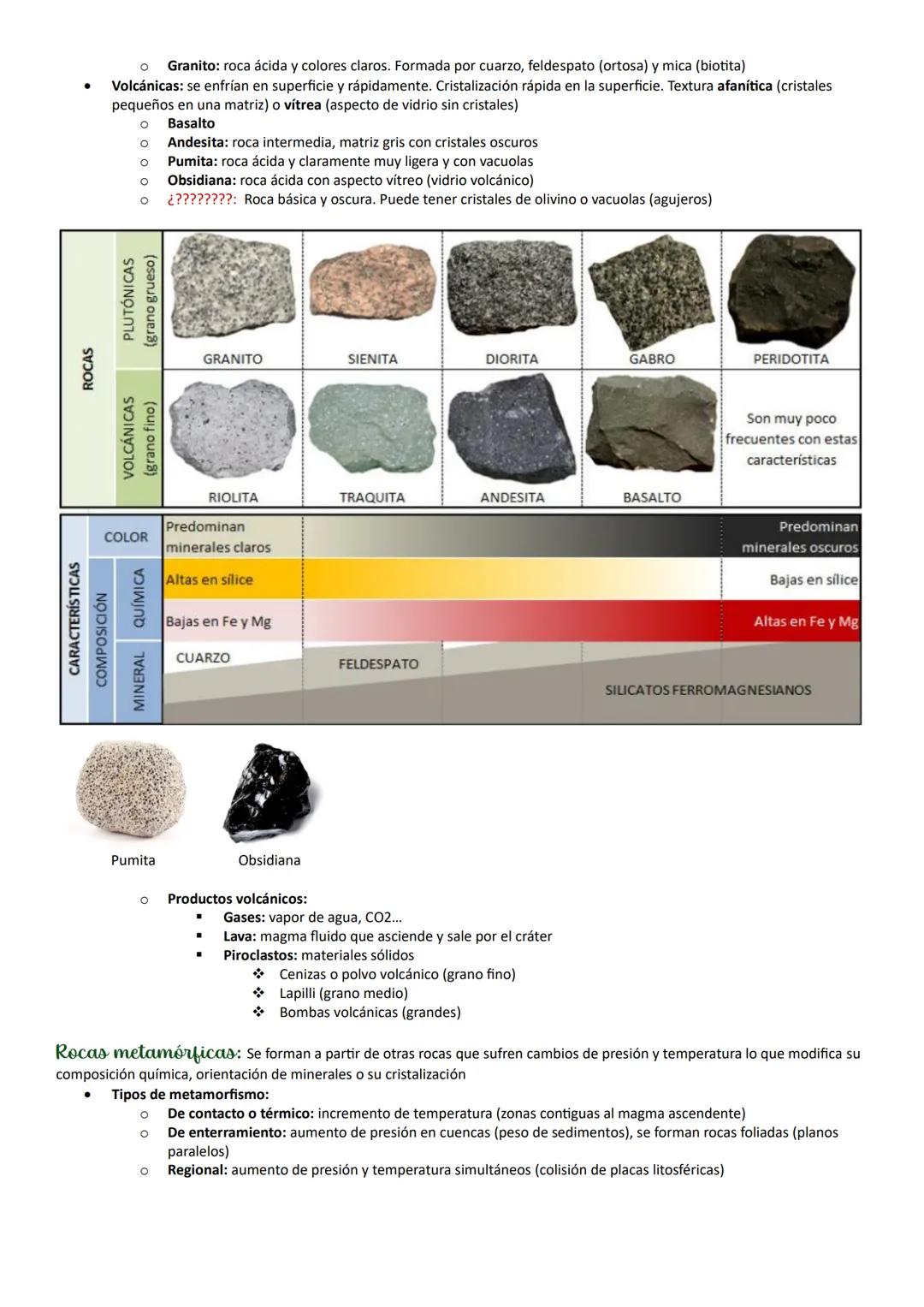 Tema 1.2: Rocas y minerales
Minerales y rocas: todas las rocas están formadas por uno o más minerales
Minerales:
* Sustancia sólida
* Inorgá