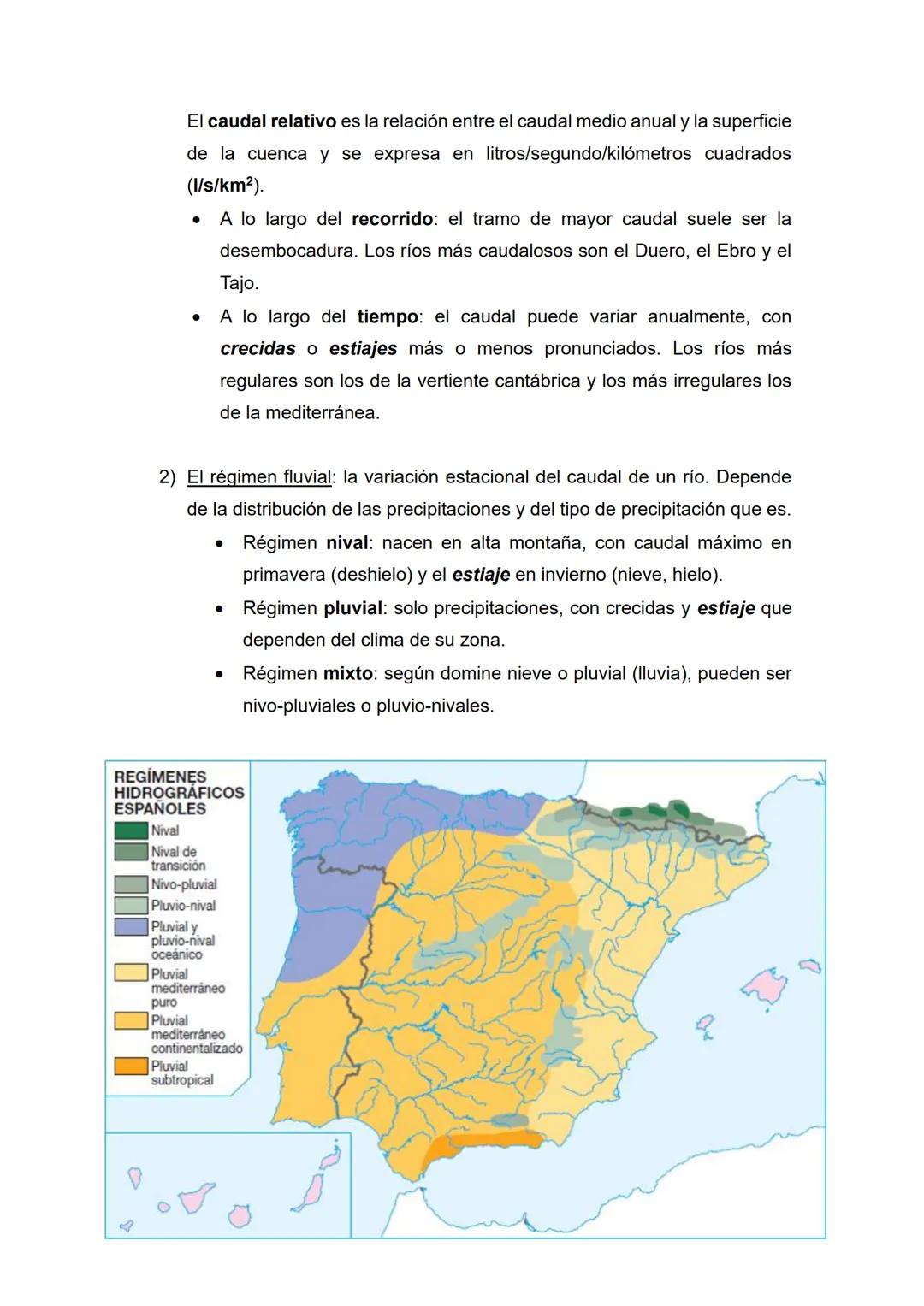 Tema 3 - Hidrografía, vegetación y suelos de España
1. La diversidad hídrica
1.1 Variedad hídrica peninsular e insular: aguas superficiale