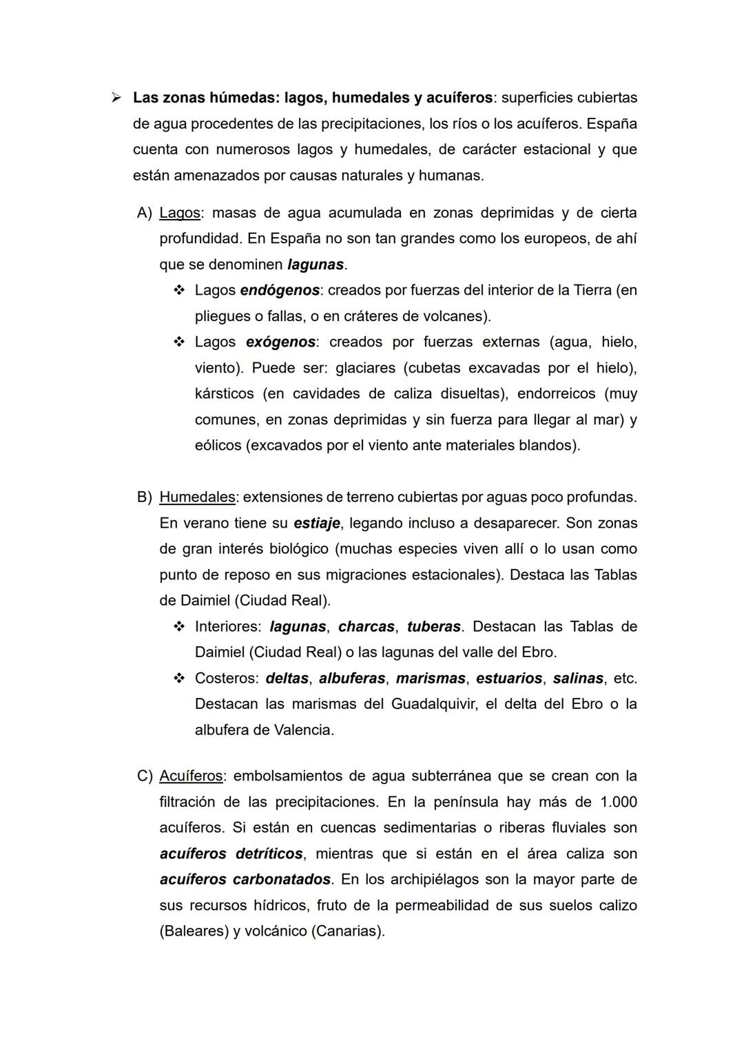 Tema 3 - Hidrografía, vegetación y suelos de España
1. La diversidad hídrica
1.1 Variedad hídrica peninsular e insular: aguas superficiale