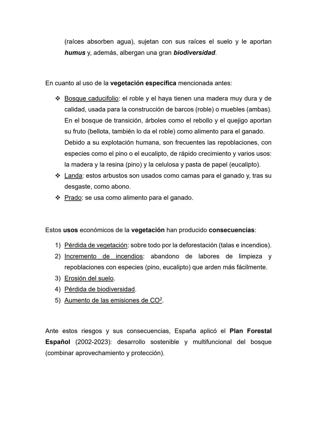 Tema 4 - La vegetación y los suelos
• Temas (1, 2) y epígrafes (a, b, c) que nos pueden preguntar:
1) Formaciones vegetales de España: veget