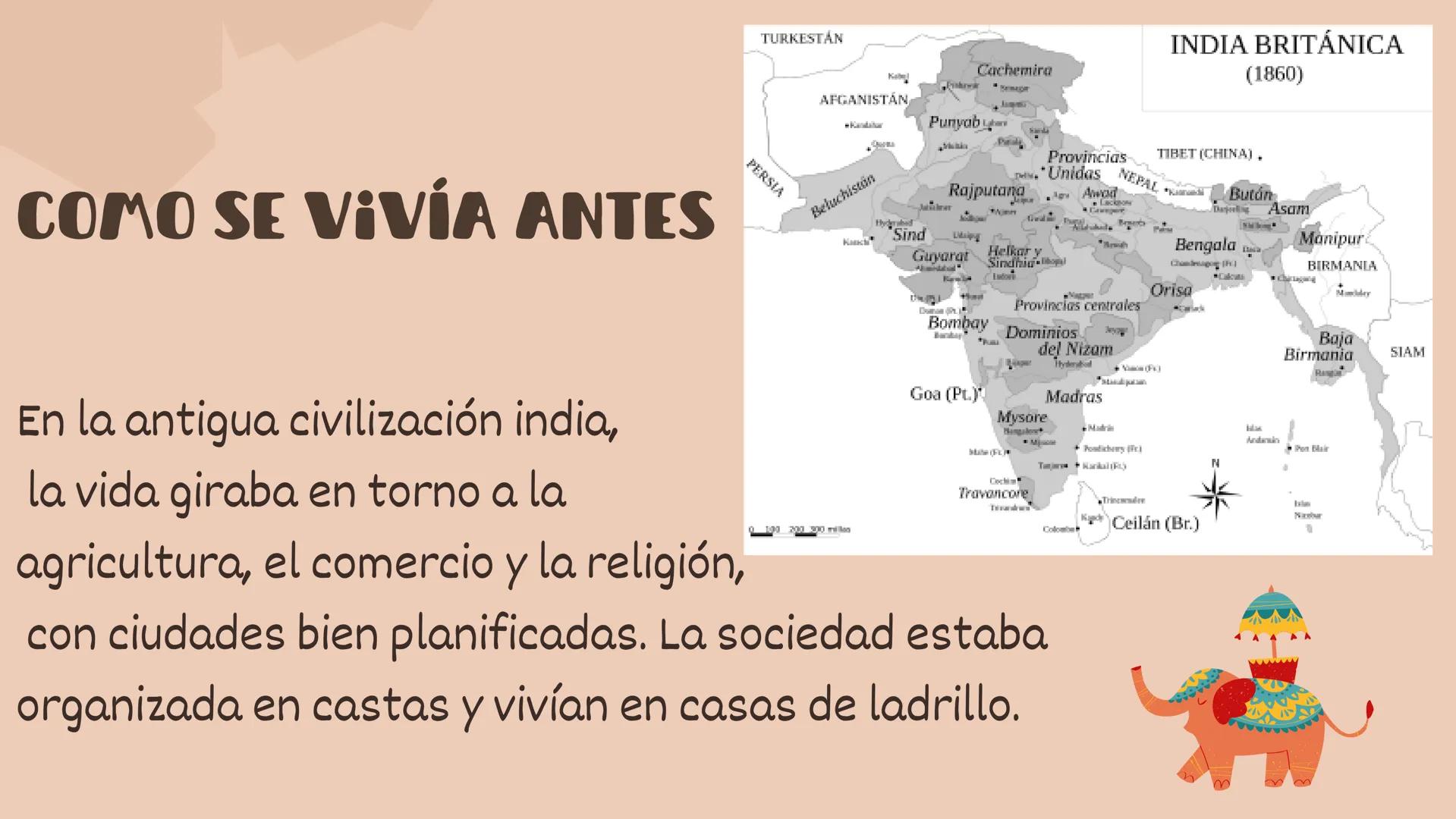 # LA ANTIGUA
# CIVILIZACION INDIA
Curso 1ºA
Sara Ramón •
Índice
INTRODUCCIÓN
ANTIGUO NOMRE Y DONDE SE SITUABA
COMO ERA ANTES
COMO SE VIVÍA