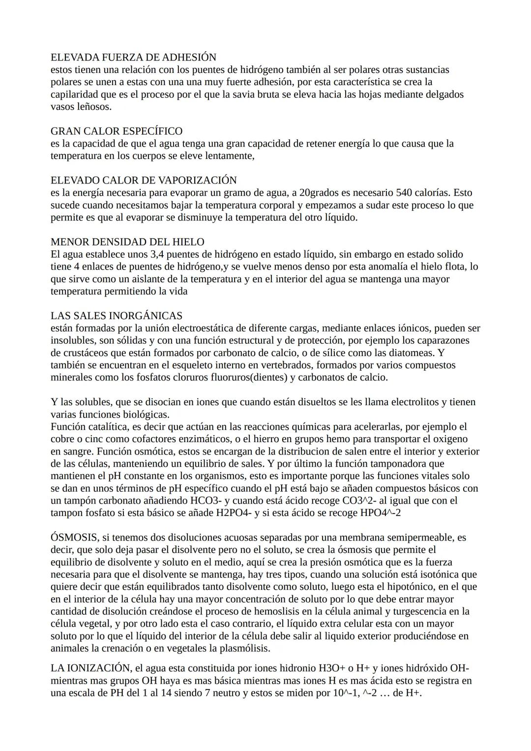 BIOMOLECULAS AGUA Y SALES MINERALES
Las biomoleculas son un conjunto de átomos que forman las células esenciales para la vida o
biomoleculas
