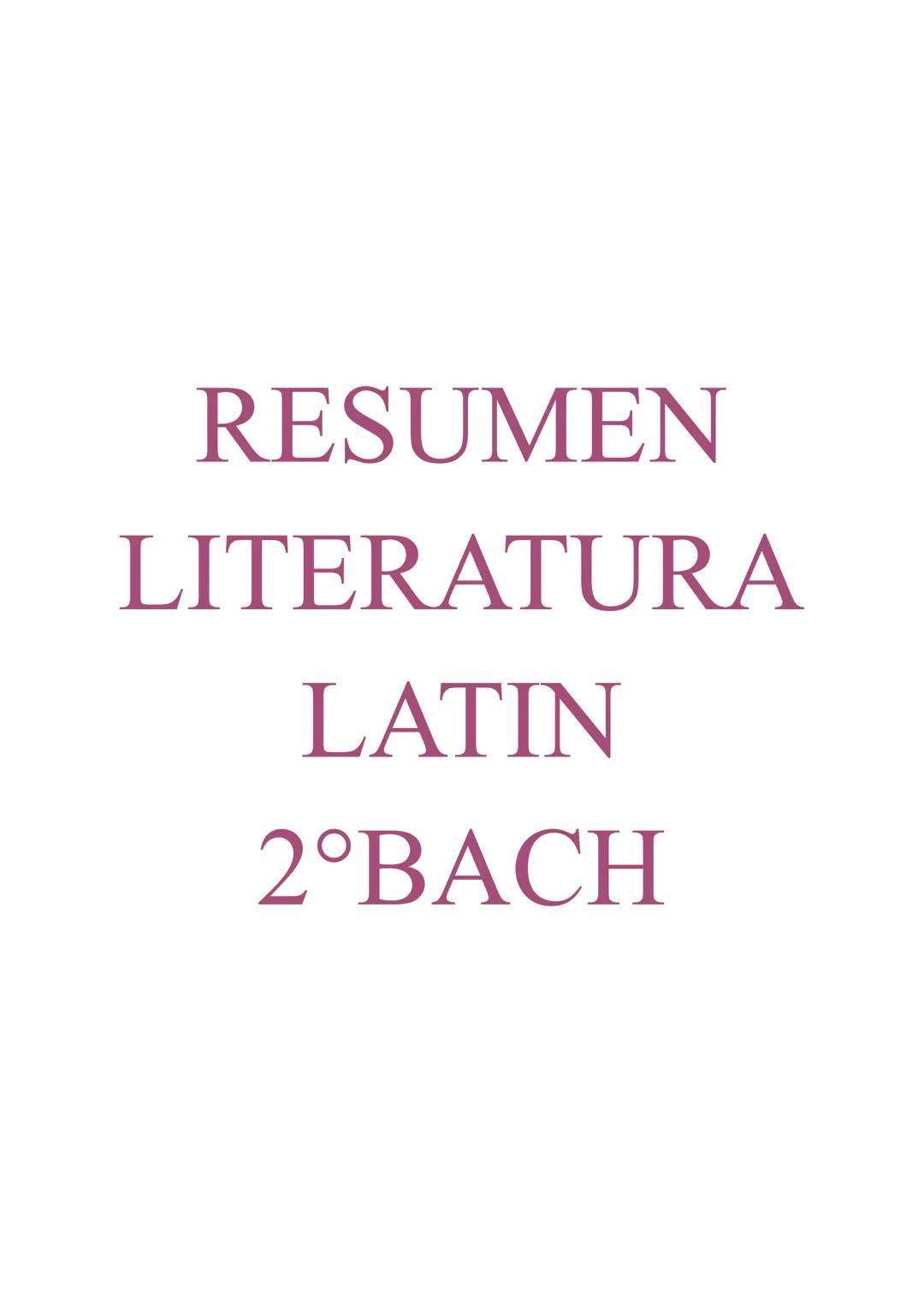 RESUMEN
LITERATURA
LATIN
2º BACH TEMA 1.
LA ÉPICA
ROMANA La épica es un género literario de carácter narrativo y poético que relata hazañas