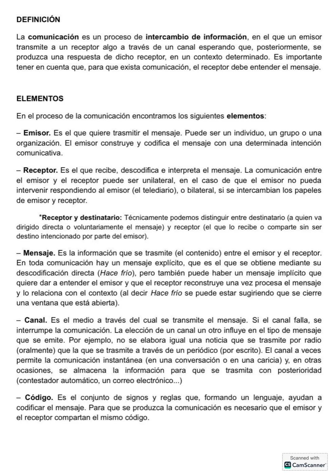 # DEFINICIÓN
La comunicación es un proceso de intercambio de información, en el que un emisor transmite a un receptor algo a través de un c