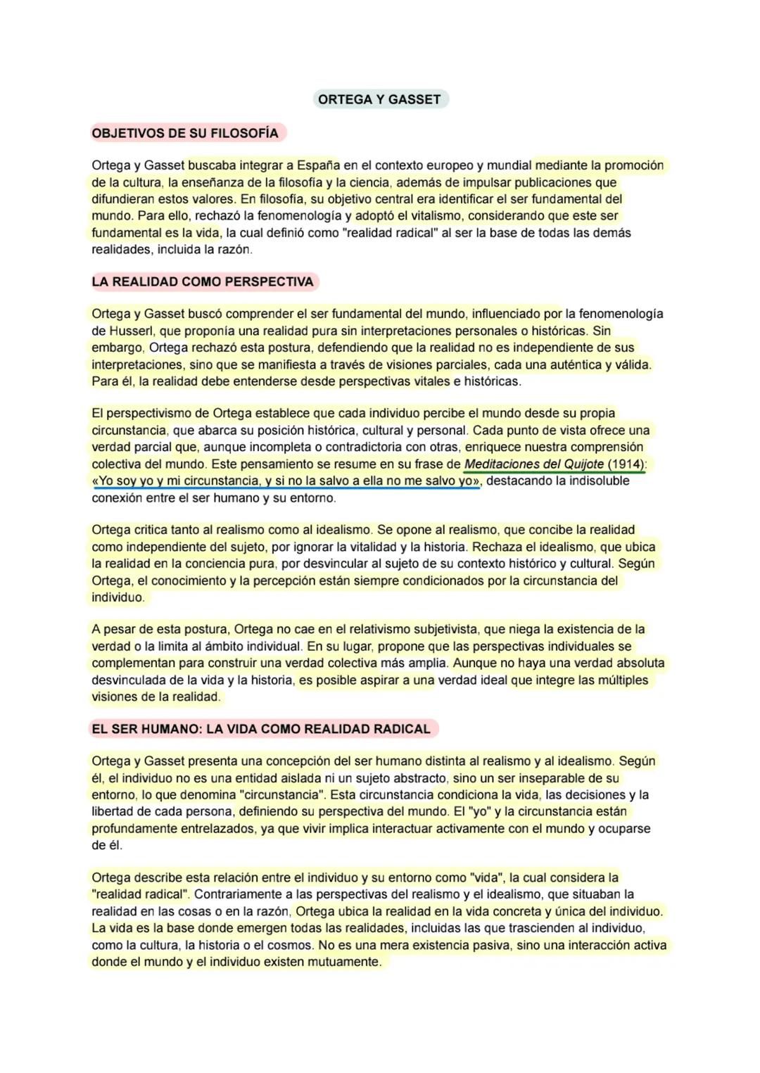 --- OCR Start ---
ORTEGA Y GASSET
OBJETIVOS DE SU FILOSOFÍA
Ortega y Gasset buscaba integrar a España en el contexto europeo y mundial media