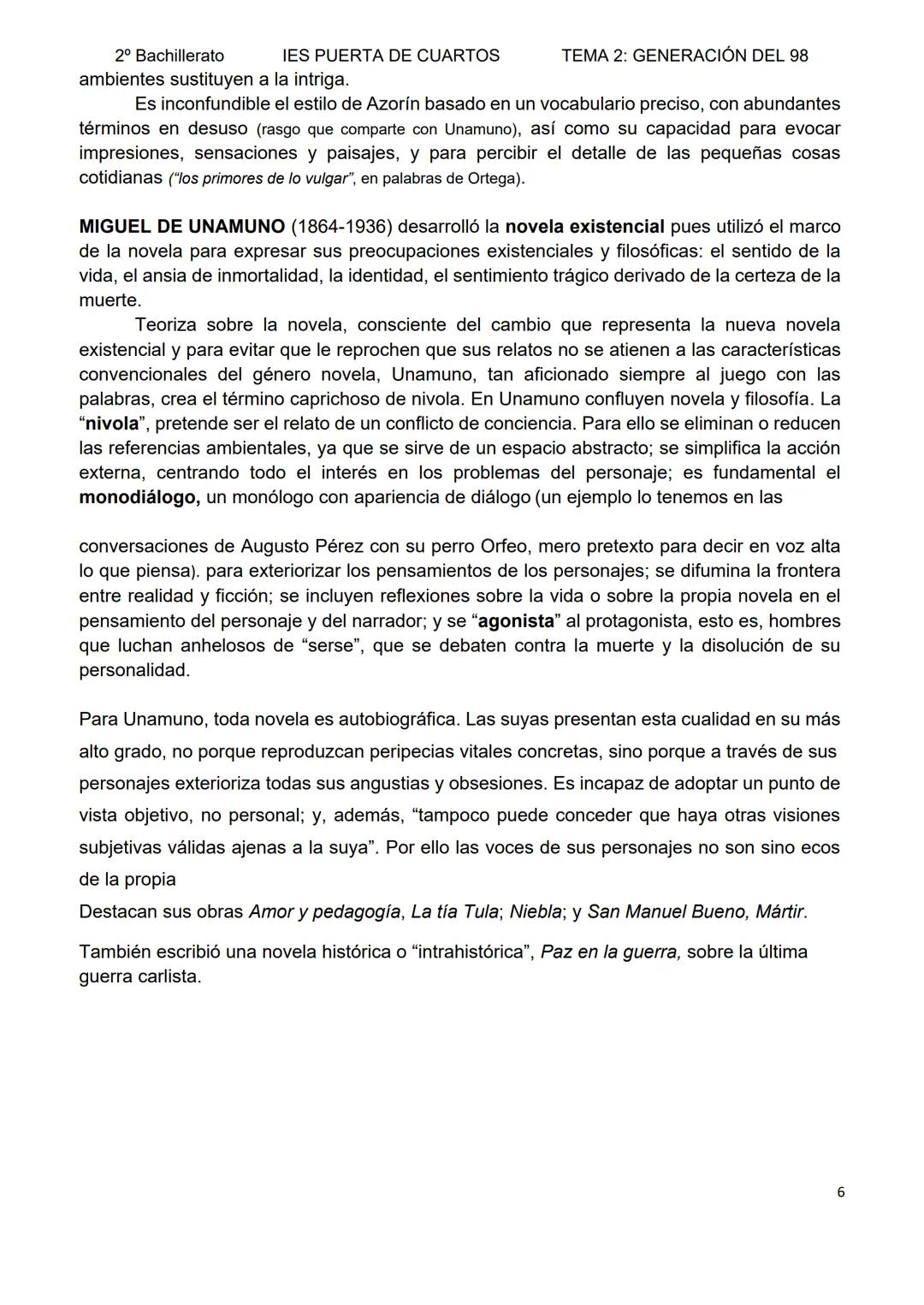 ## TEMA 2: GENERACIÓN DEL 98
## TEMA 2: GENERACIÓN DEL 98. CARACTERÍSTICAS.
PRINCIPALES AUTORES Y OBRAS
Pío Baroja
Unamuno
Azorín
Va