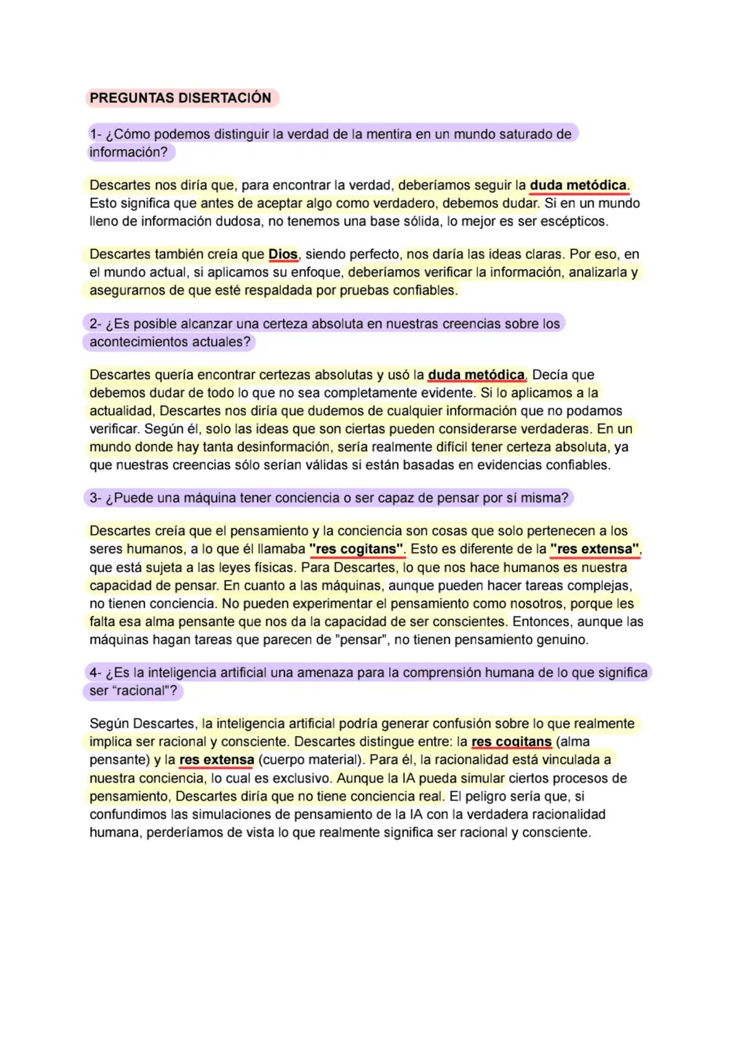 DESCARTES
EXPOSICIÓN DEL MÉTODO
EL IDEAL DE CIENCIA UNIVERSAL ("MATHESIS UNIVERSALIS")
Antes del siglo XVI, la filosofía era la utilizada so