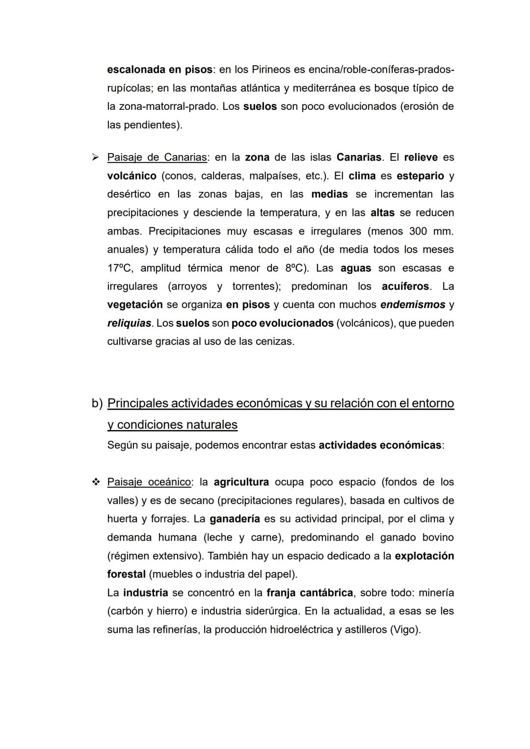 Tema 5 - Paisajes naturales y medio ambiente
Temas (1, 2) y epígrafes (a, b, c) que nos pueden preguntar:
1) Los paisajes naturales en Españ