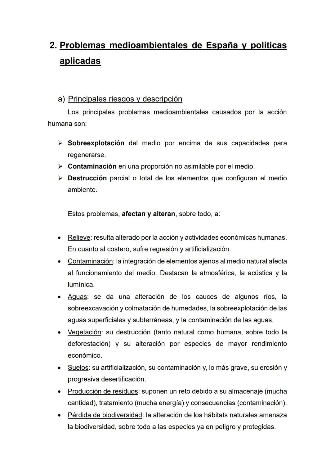 Tema 5 - Paisajes naturales y medio ambiente
Temas (1, 2) y epígrafes (a, b, c) que nos pueden preguntar:
1) Los paisajes naturales en Españ