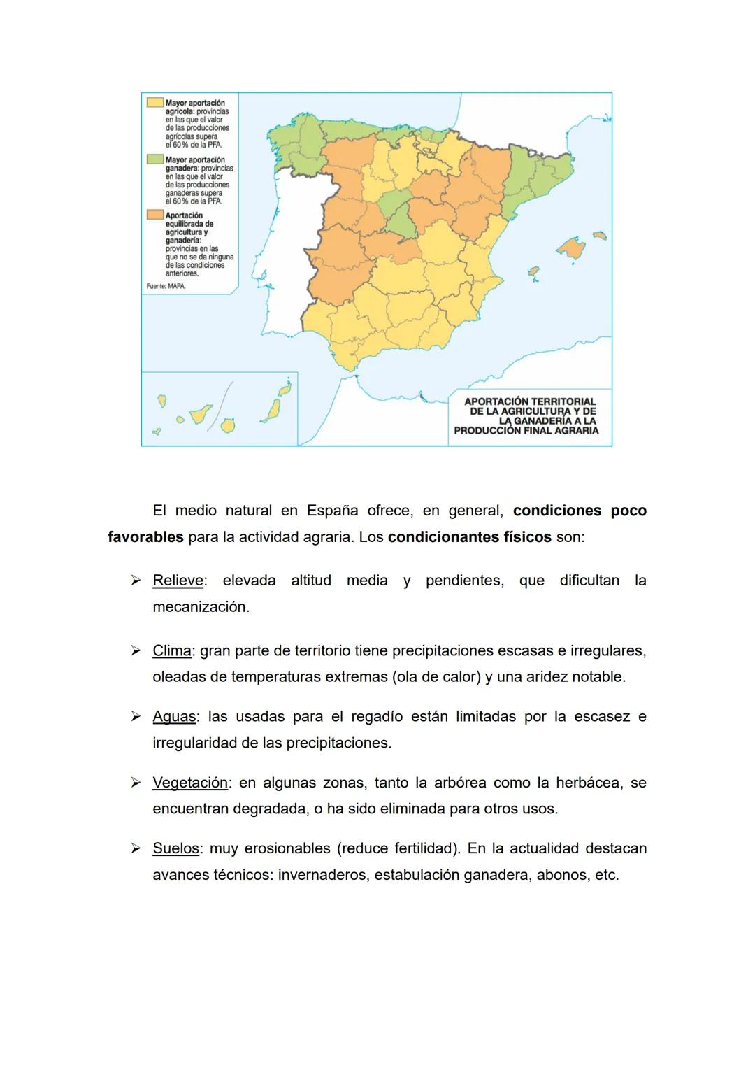 Tema 8 - Los espacios del sector primario
Temas (1, 2) y epígrafes (a, b, c) que nos pueden preguntar:
1) Sector primario: la actividad agrí