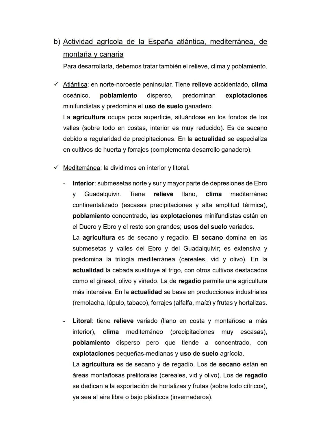 Tema 8 - Los espacios del sector primario
Temas (1, 2) y epígrafes (a, b, c) que nos pueden preguntar:
1) Sector primario: la actividad agrí