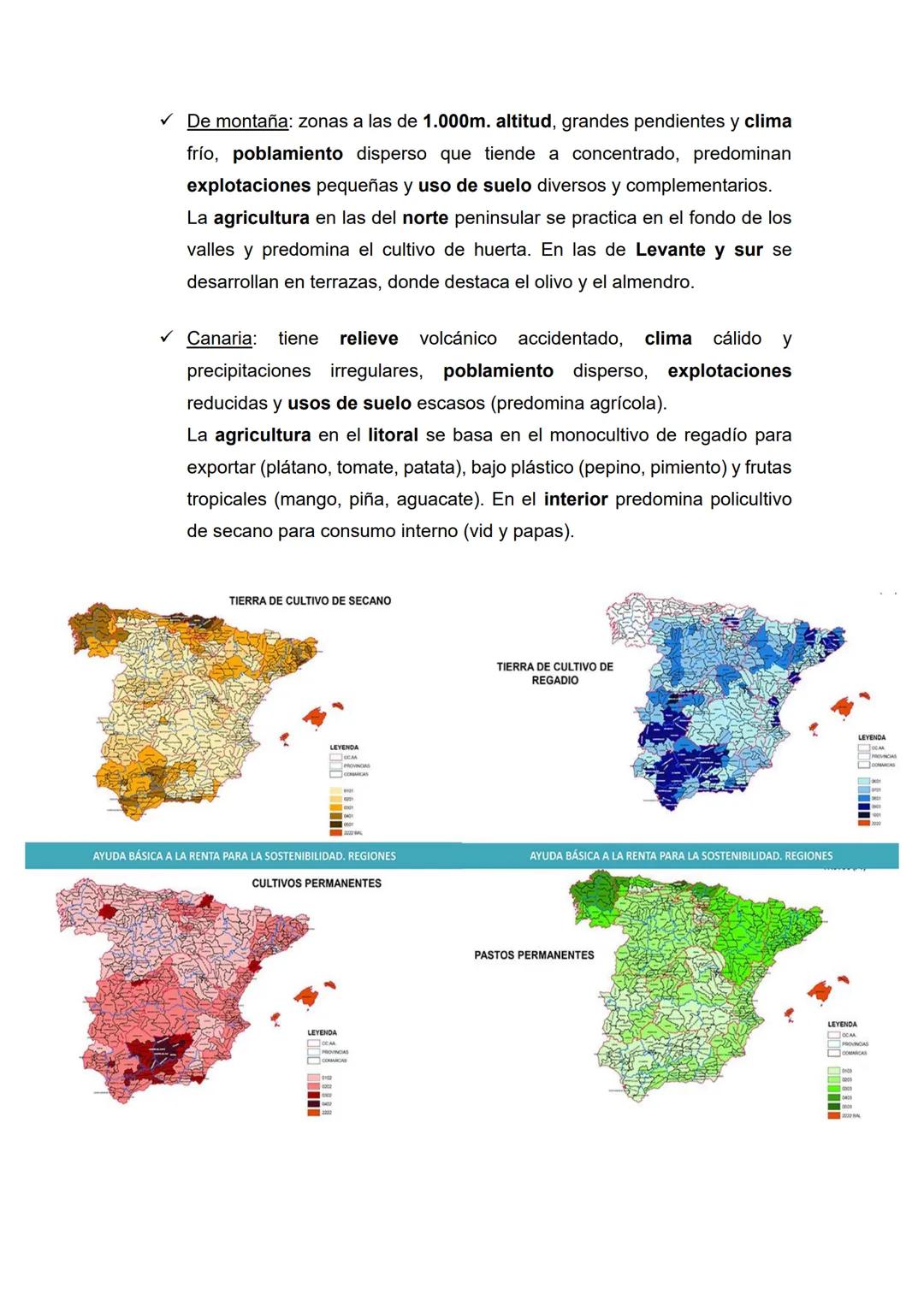 Tema 8 - Los espacios del sector primario
Temas (1, 2) y epígrafes (a, b, c) que nos pueden preguntar:
1) Sector primario: la actividad agrí