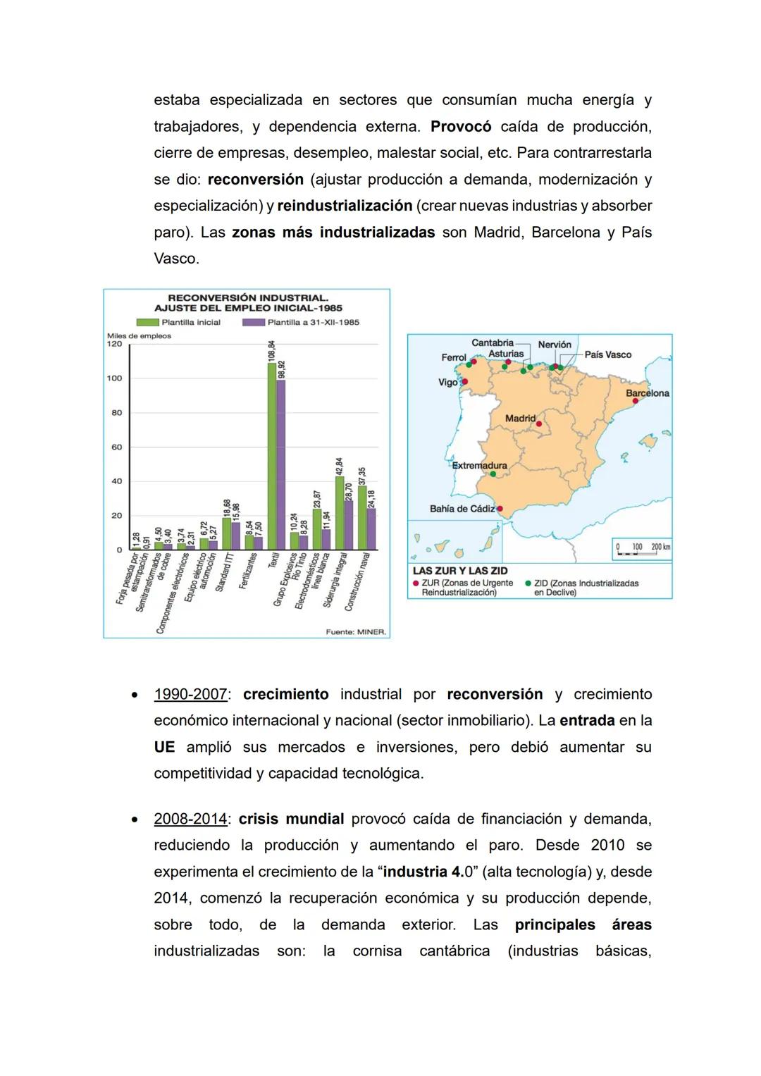 Tema 9 – El espacio industrial
Temas (1, 2) y epígrafes (a, b, c) que nos pueden preguntar:
1) Sector secundario: la industria en España