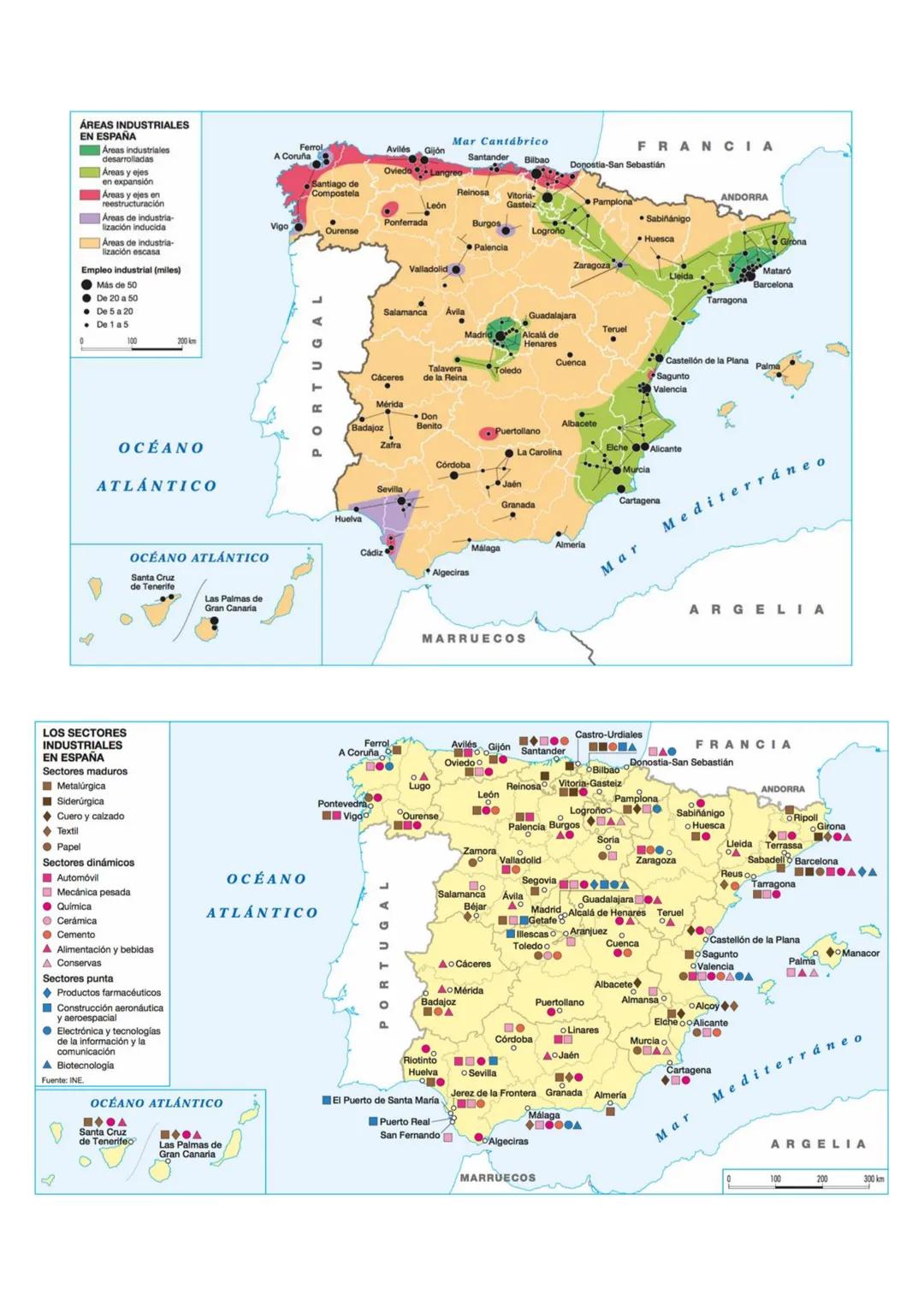 Tema 9 – El espacio industrial
Temas (1, 2) y epígrafes (a, b, c) que nos pueden preguntar:
1) Sector secundario: la industria en España