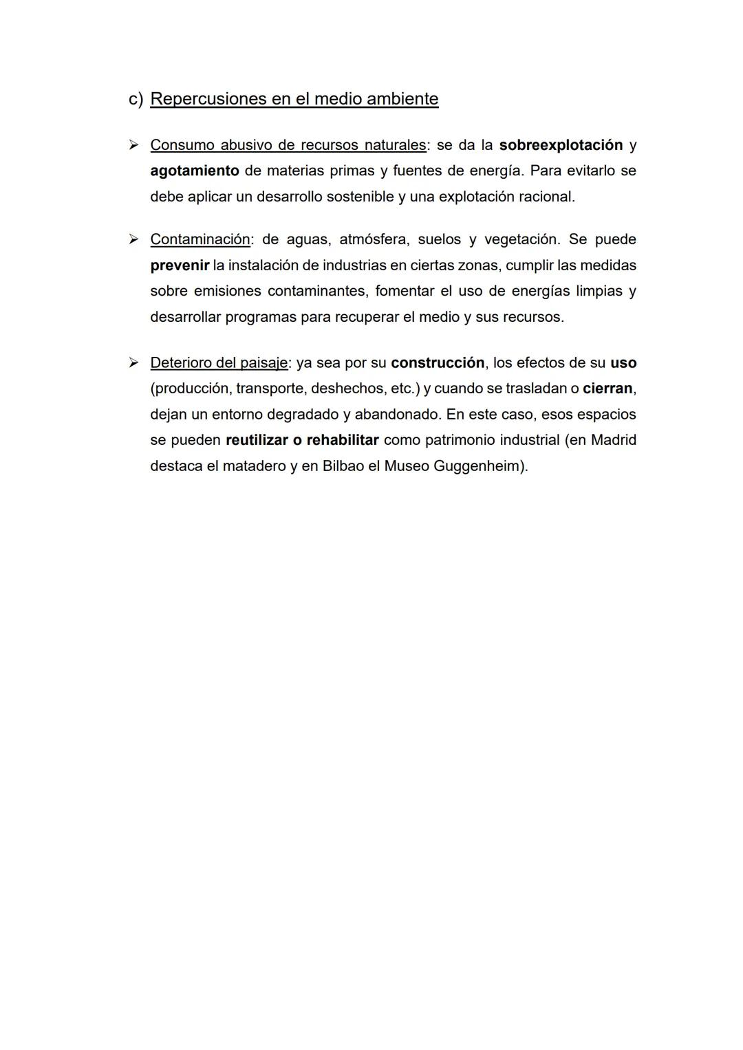 Tema 9 – El espacio industrial
Temas (1, 2) y epígrafes (a, b, c) que nos pueden preguntar:
1) Sector secundario: la industria en España