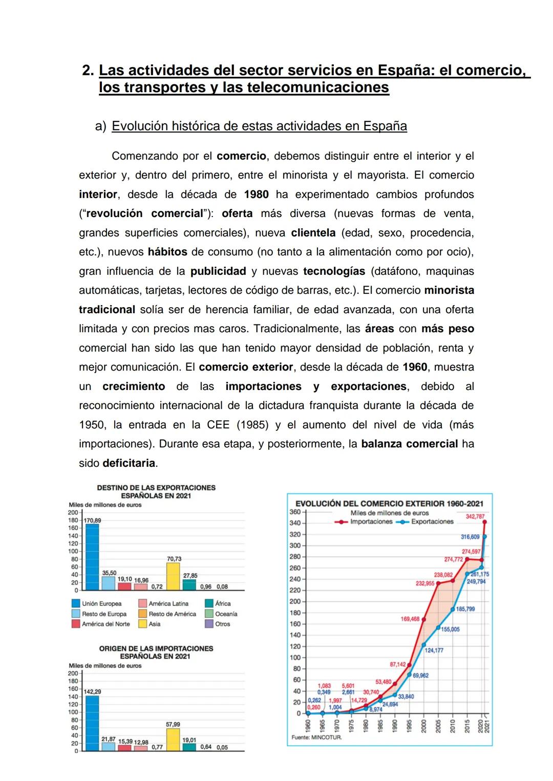 Tema 10- Los espacios del sector terciario
Temas (1, 2) y epígrafes (a, b, c) que nos pueden preguntar:
1) Las actividades del sector servic