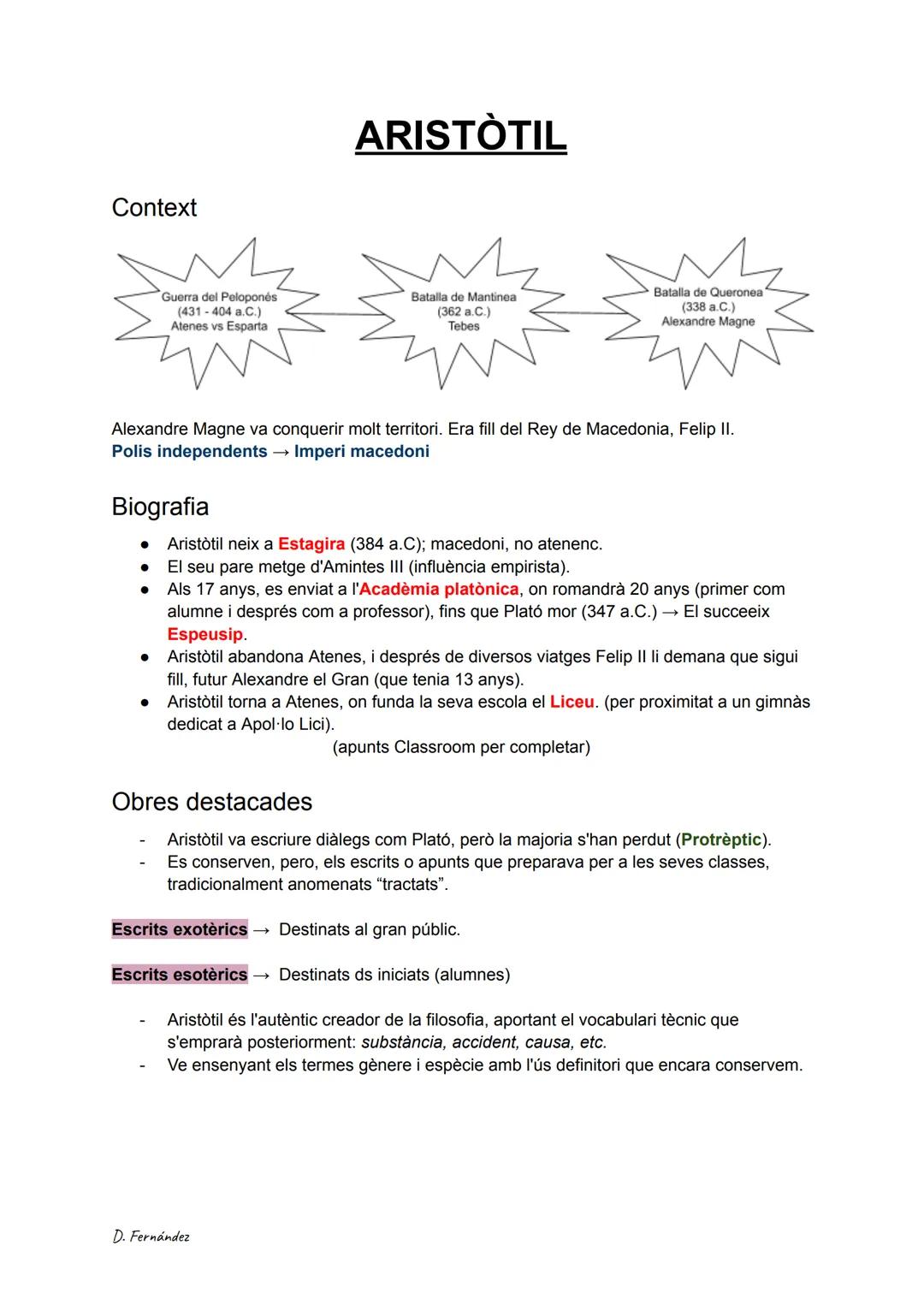 Context
ARISTÒTIL
Guerra del Peloponés
(431-404 a.C.)
Atenes vs Esparta
Batalla de Mantinea
(362 a.C.)
Tebes
Batalla de Queronea
(338 a.C.)