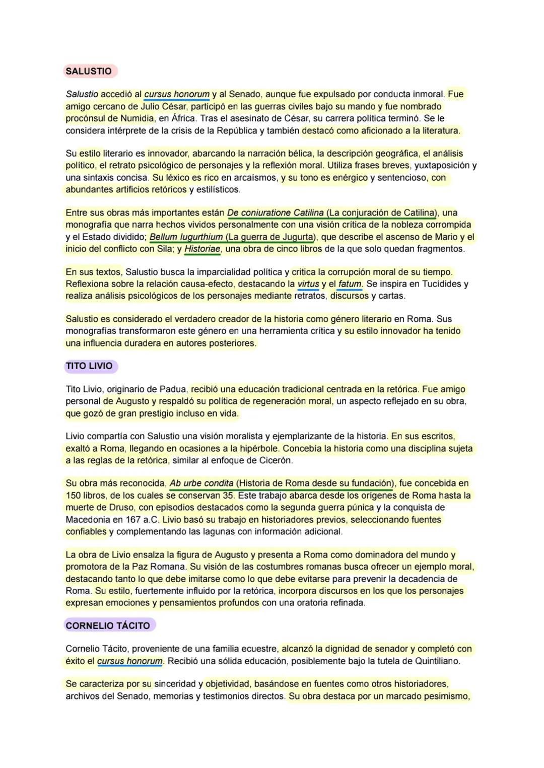 ## HISTORIOGRAFÍA ROMANA
La historiografia romana es el género en prosa más destacado de la literatura romana por la
cantidad, calidad y va