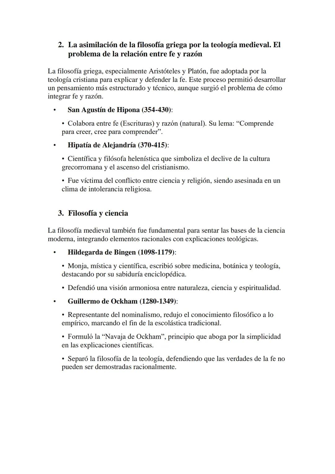 BLOQUE 2: FILOSOFÍA MEDIEVAL
1. Cuestiones fundamentales en la filosofía medieval
La filosofía medieval, desarrollada entre los siglos V y X