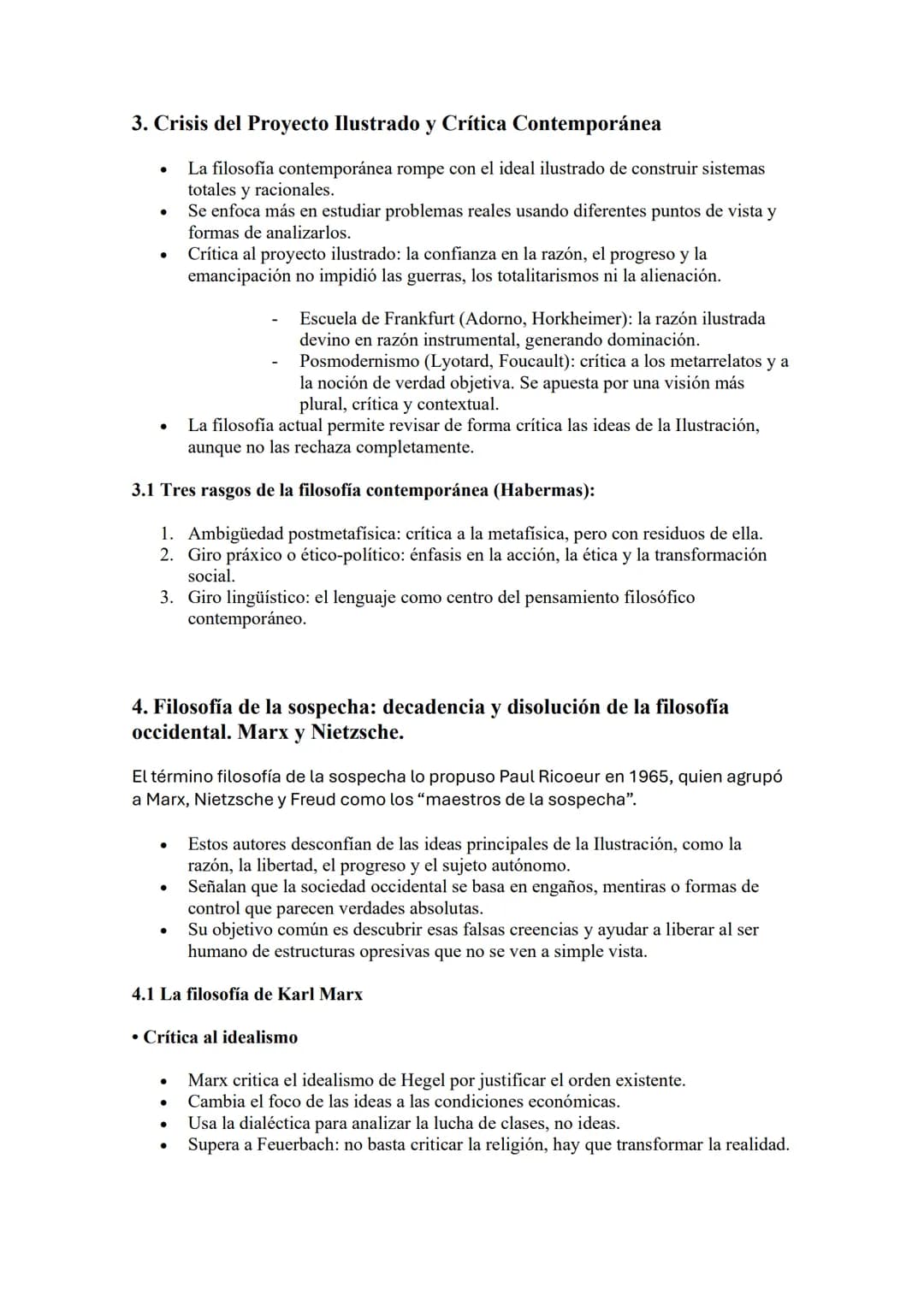 # BLOQUE 4. FILOSOFÍA CONTEMPORÁNEA
1. La Edad Contemporánea
* Comienza con la Revolución Francesa (1789) o, según algunos, con la Declara