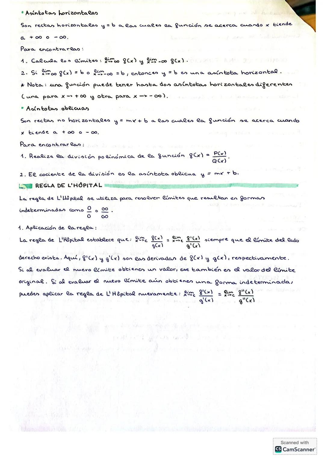 # límites de funciones
## TIPOS DE INDETERMINACIONES
* $(
\frac{0}{0}
)$: factorizamos numerador y denominador, simplificamos y sustituimo