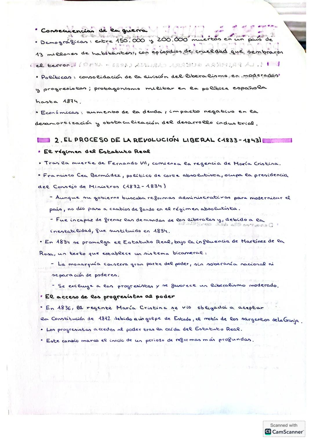 TEMA. ENTRE MODERADOS Y
PROGRESISTAS (1833-1874)
1. LA PRIMERA GUERRA CARLISTA (1833 - 1४५०)
• Dos opciones enfrentadas
• Los carlistas defe