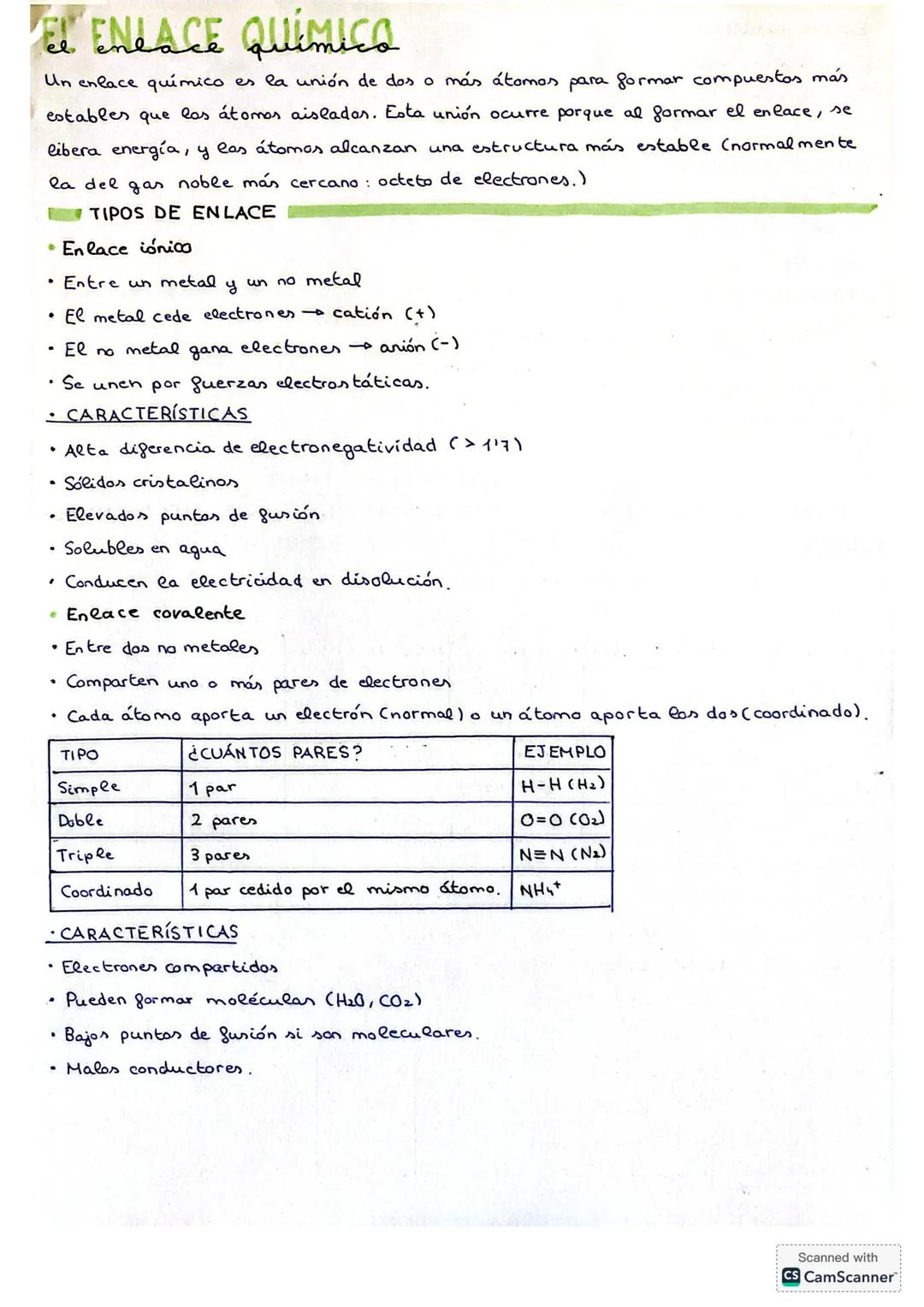 EL ENLACE QUÍMICA
el
Un enlace químico es la unión de dos o más átomos para formar compuestos más
estables que las átomos aislador. Esta uni