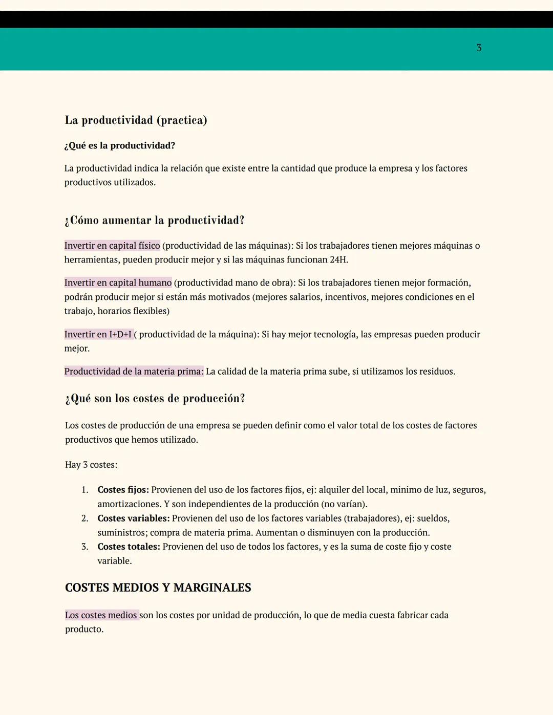 ECONOMÍA:
Tema 3 y 4
La empresa y sus funciones.
Tiene 4 funciones:
1.Función de valor: El valor del producto es superior a los factores uti