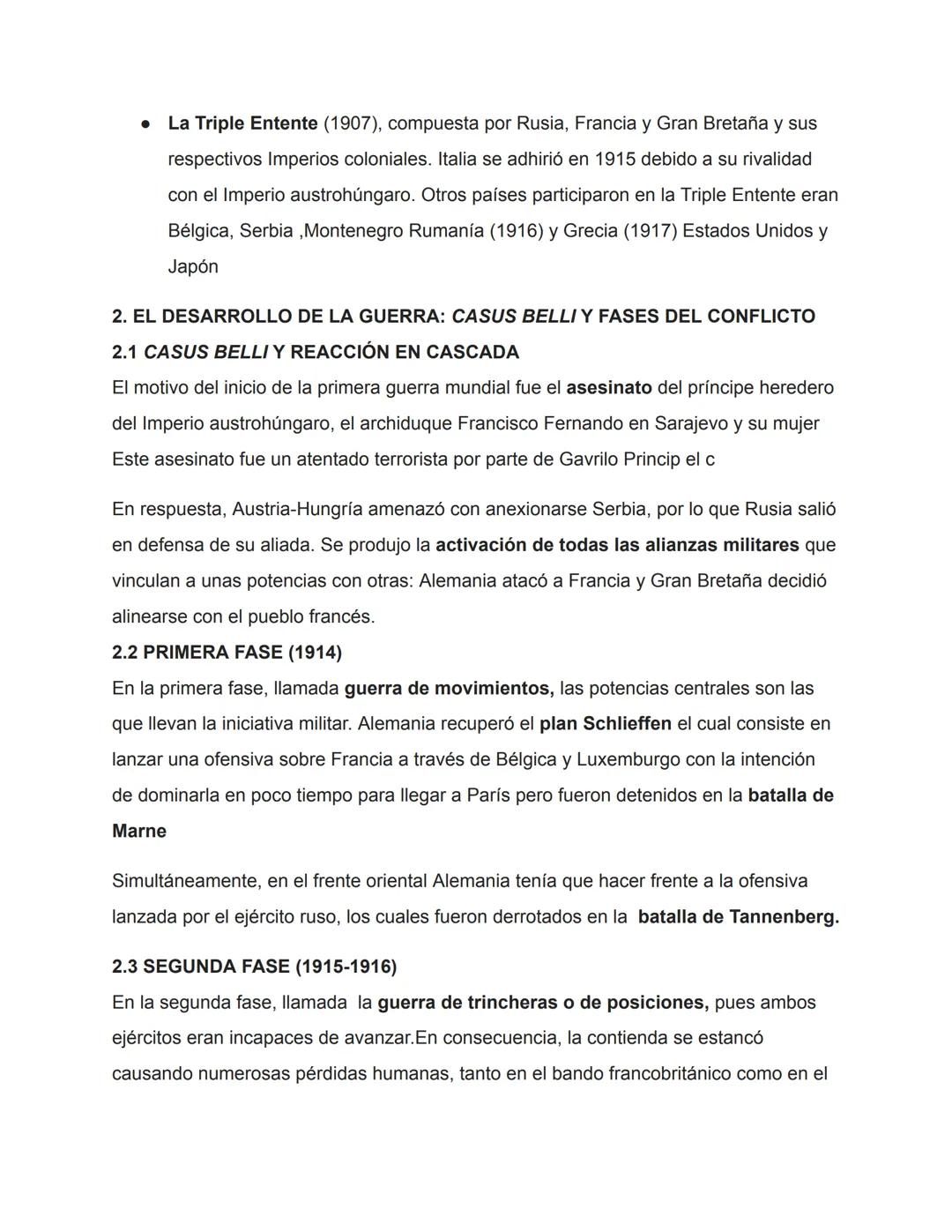 1. LA GRAN GUERRA: CAUSAS Y CONTENDIENTES
1. LA GRAN GUERRA: CAUSAS Y CONTENDIENTES
1.1 CAUSAS DEL CONFLICTO
En 1914, tras un período de cre