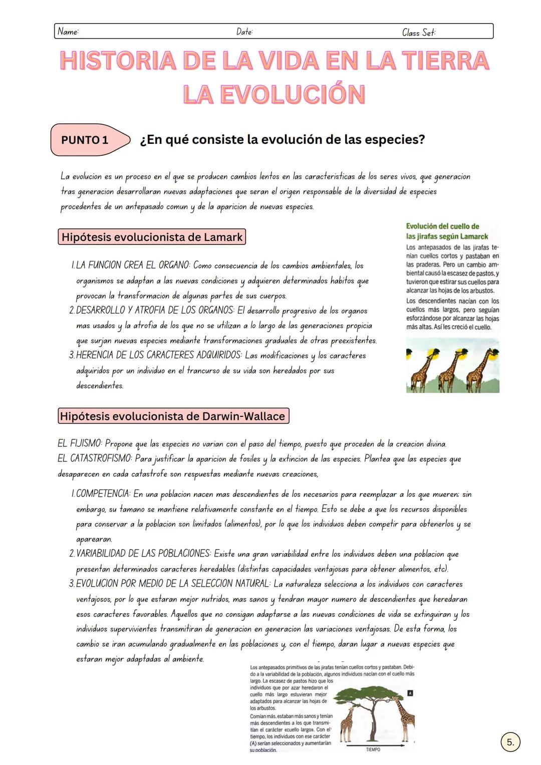 Name:
Date:
Class Set
¿CUÁL PUDO SER EL ORIGEN DE LA
PUNTO 1
VIDA EN LA TIERA?
La astrobiología
Es una disciplina que integra conocimientos