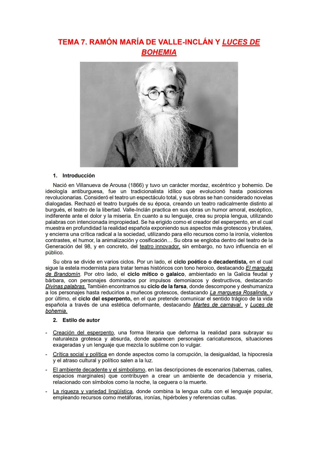 Ramón María de Valle-Inclán (Luces de Bohemia)