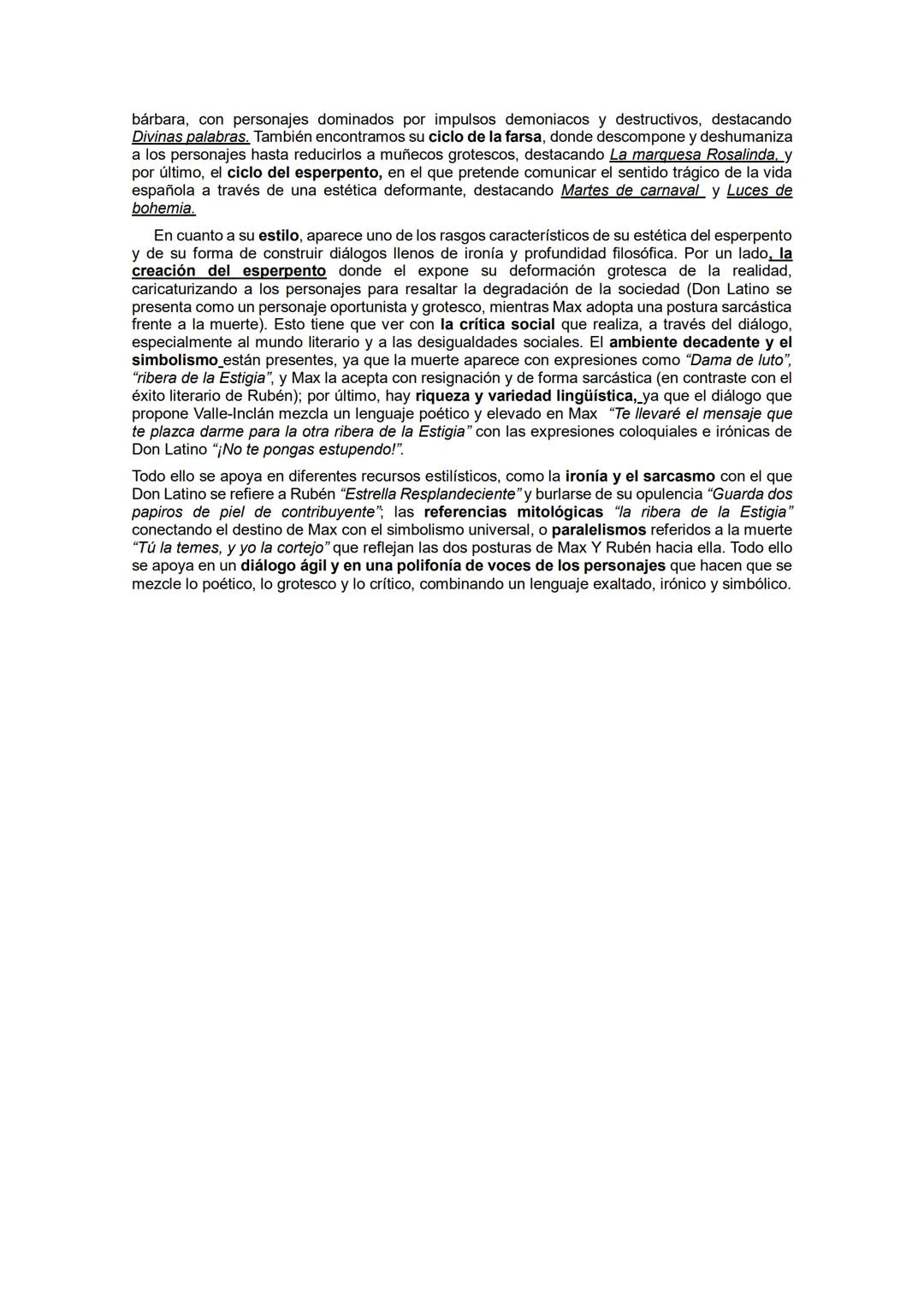 TEMA 7. RAMÓN MARÍA DE VALLE-INCLÁN Y LUCES DE
BOHEMIA
1. Introducción
Nació en Villanueva de Arousa (1866) y tuvo un carácter mordaz, excén