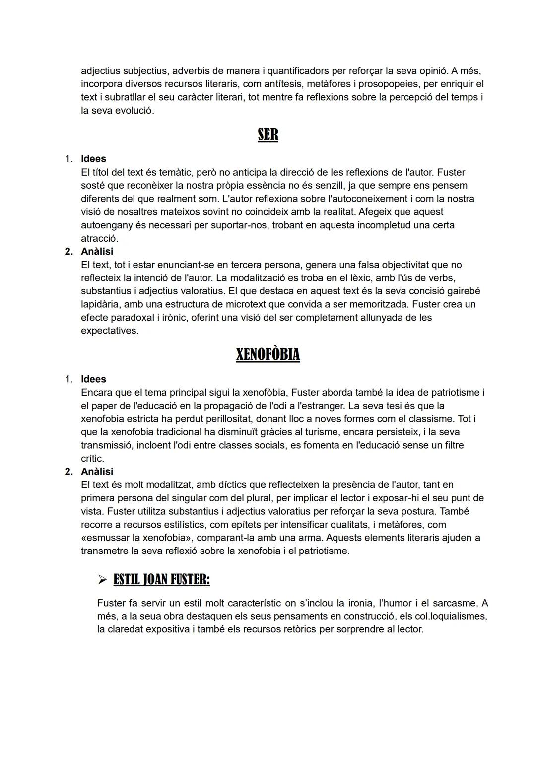 1. Idees
Joan Fuster "Diccionari per a ociosos"
CADIRA
Fuster reflexiona sobre l'evolució de la humanitat i la manera de concebre la vida al