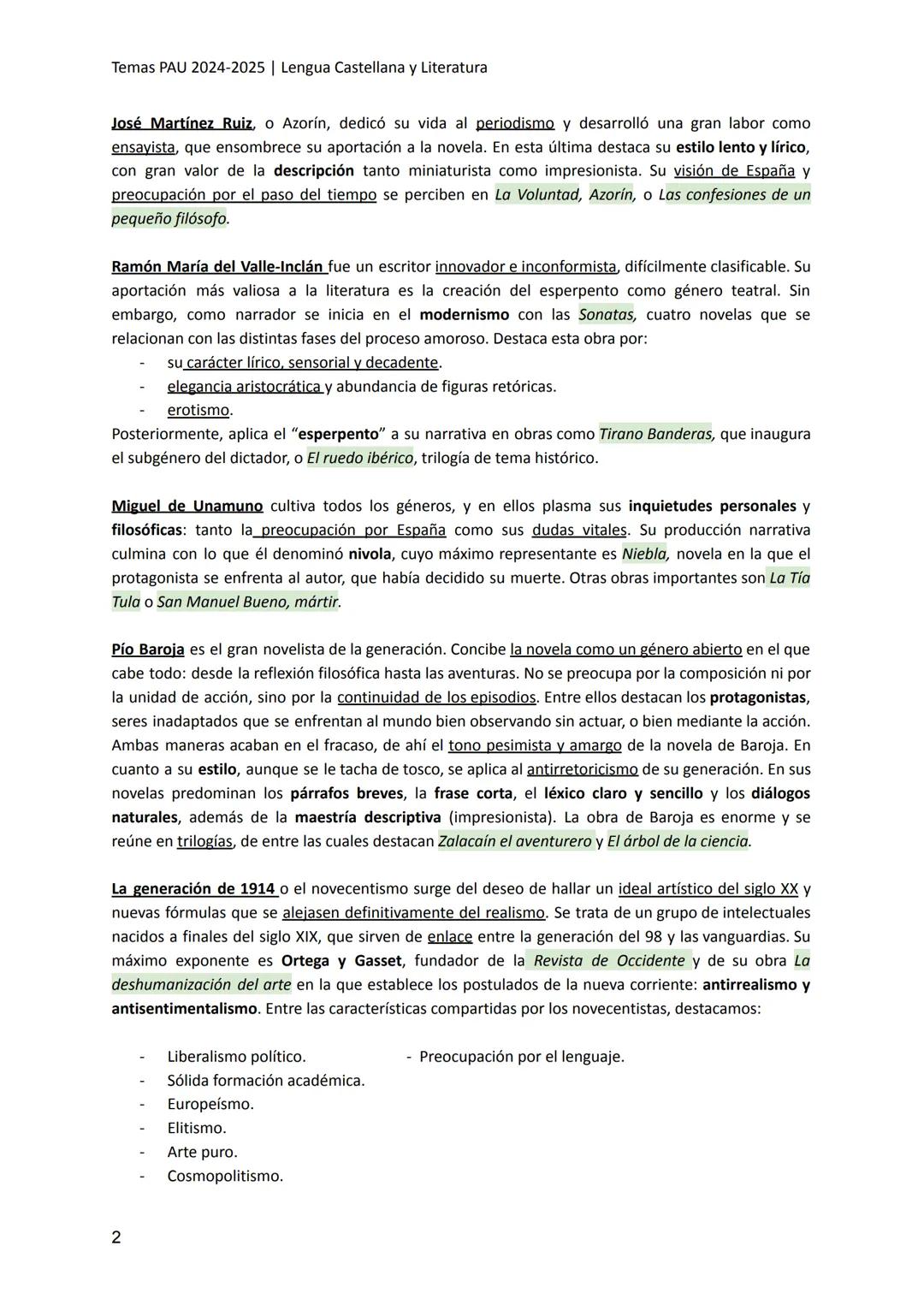 Temas PAU 2024-2025 | Lengua Castellana y Literatura
TEMA 1: LA NOVELA DESDE FINALES DEL SIGLO XIX HASTA 1939
* PREDECESORES: LA NOVELA REA