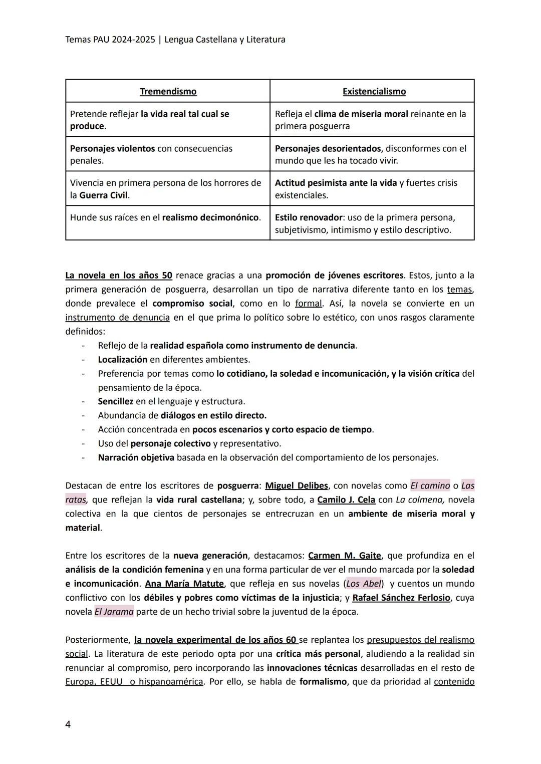 Temas PAU 2024-2025 | Lengua Castellana y Literatura
TEMA 1: LA NOVELA DESDE FINALES DEL SIGLO XIX HASTA 1939
* PREDECESORES: LA NOVELA REA