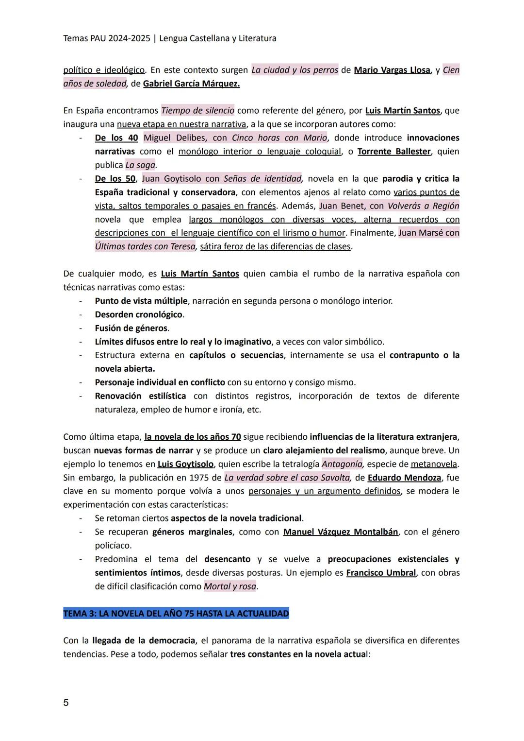 Temas PAU 2024-2025 | Lengua Castellana y Literatura
TEMA 1: LA NOVELA DESDE FINALES DEL SIGLO XIX HASTA 1939
* PREDECESORES: LA NOVELA REA
