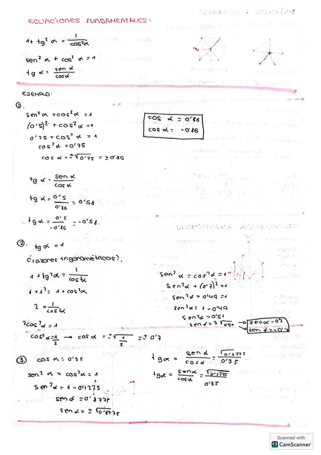 TEMA 7: TRIGONOMETRIA
RAZONES TRIGONOMETRICAS:
sen α = cateto opuesto
hipotenusa
cos α = cateto contiguo
hipotenusa
tg α = cateto opuesto
ca