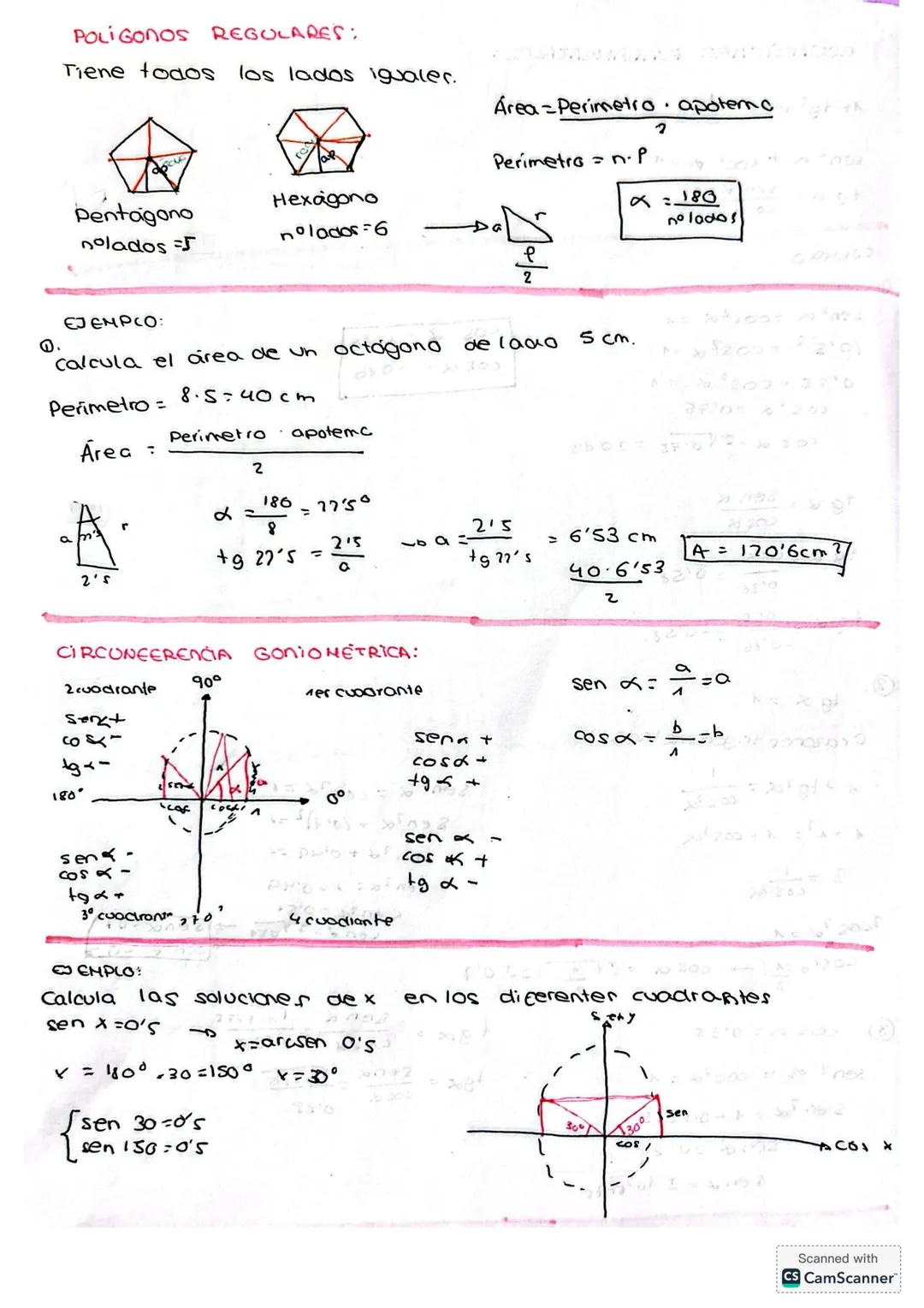 TEMA 7: TRIGONOMETRIA
RAZONES TRIGONOMETRICAS:
sen α = cateto opuesto
hipotenusa
cos α = cateto contiguo
hipotenusa
tg α = cateto opuesto
ca