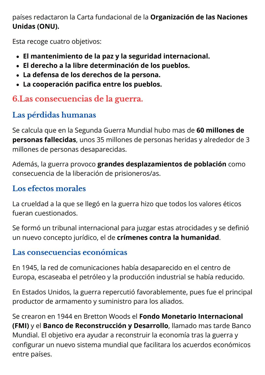 Tema 7: La Segunda Guerra Mundial
1. Las Causas y el detonante de la guerra
Los orígenes de la guerra
El estallido de la Segunda Guerra Mund